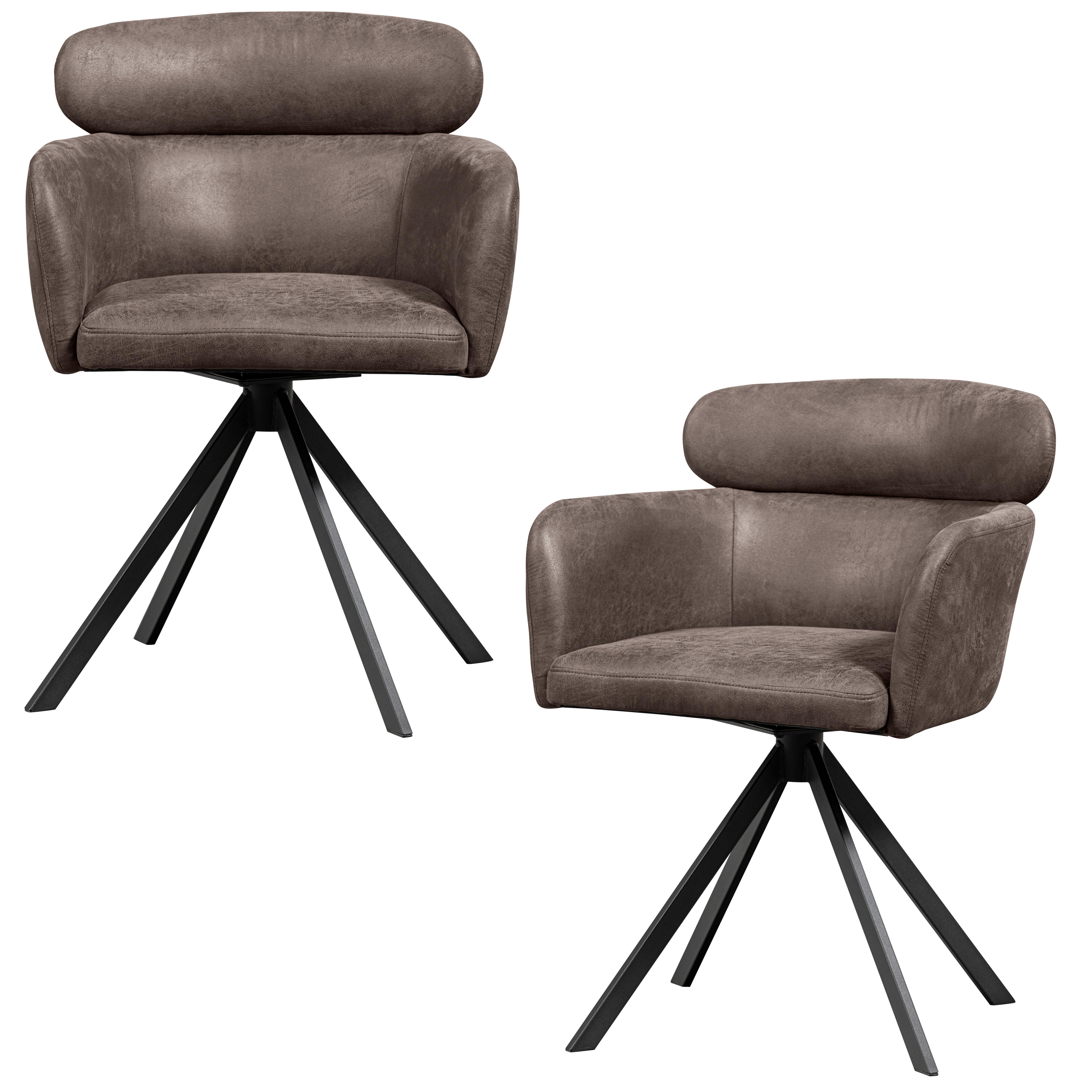 wohnli-moebel-suche-001883026304 Wohnli Möbelsuche - Armlehnstuhl-Set Fenne Grau/Schwarz B: 58cm