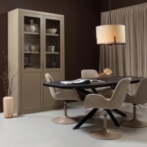 Esstisch Arros Schwarz L: 180-220cm Holzwerkstoff Livetastic Möbel > Tische > Esstische Schwarz