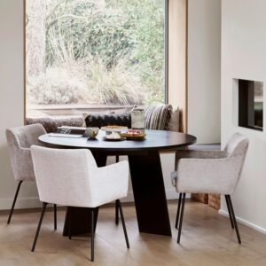 Esstisch Fries Schwarz L: 129cm Holz Livetastic Möbel > Tische > Esstische > Esstische Holz Schwarz