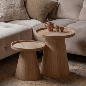 Beistelltisch Maud Naturfarben B: 45 cm Holzwerkstoff Livetastic Möbel > Tische > Beistelltische > Beistelltische rund Braun