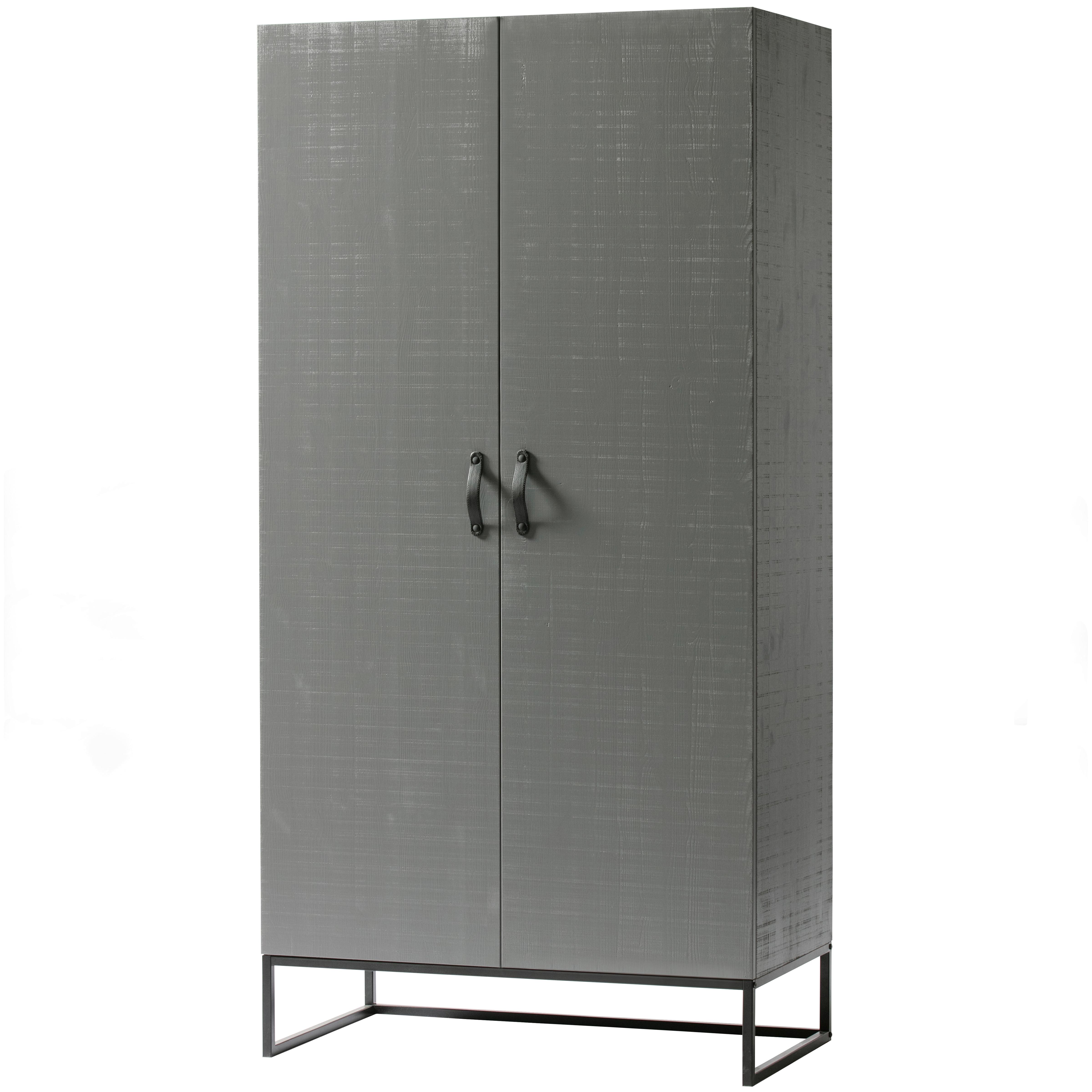 wohnli-moebel-suche-001883040803 Wohnli Möbelsuche - Drehtürenschrank Morris Grau/Schwarz
