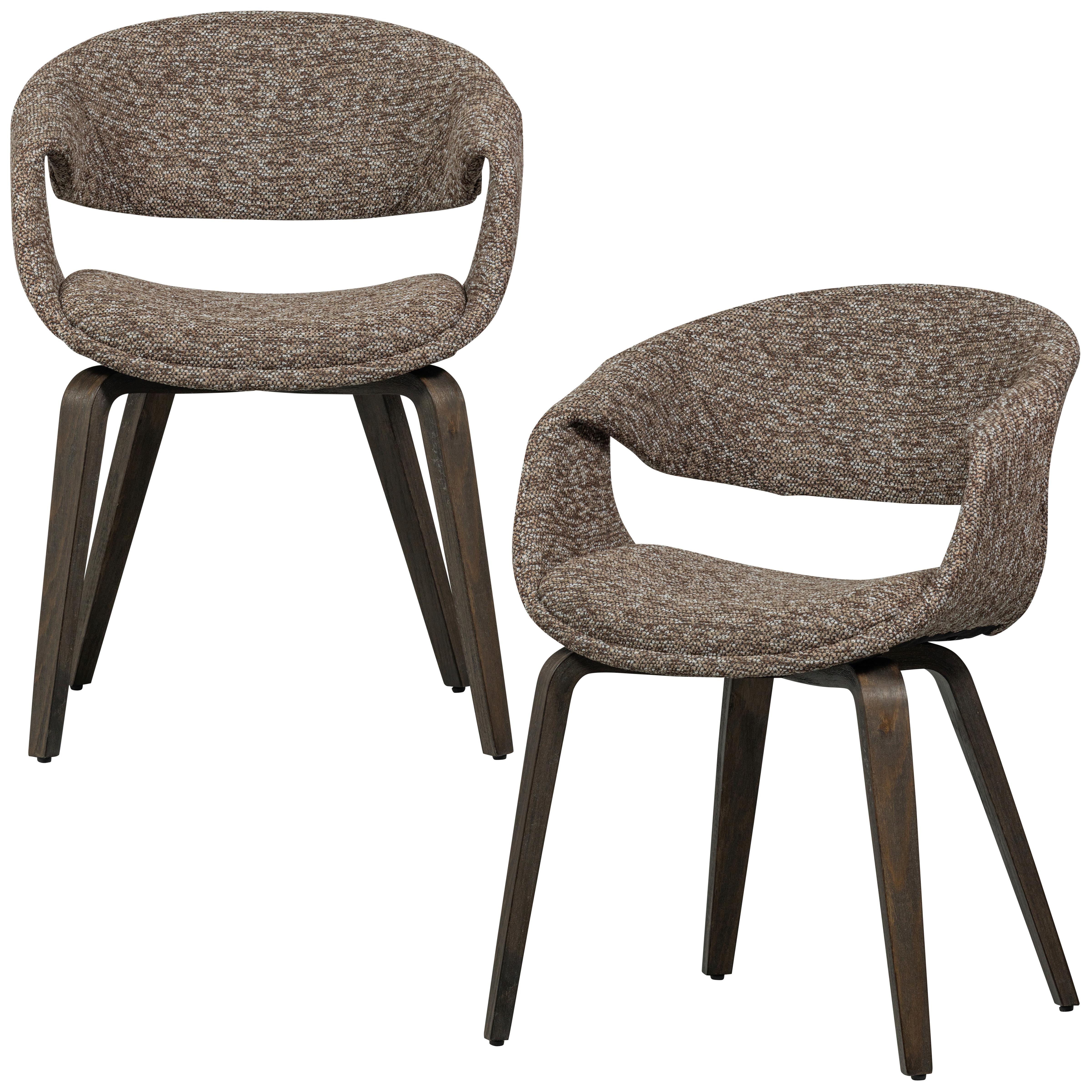 wohnli-moebel-suche-001883047403 Wohnli Möbelsuche - Armlehnstuhl-Set Yossi Braun/Dunkelbraun B: 57cm