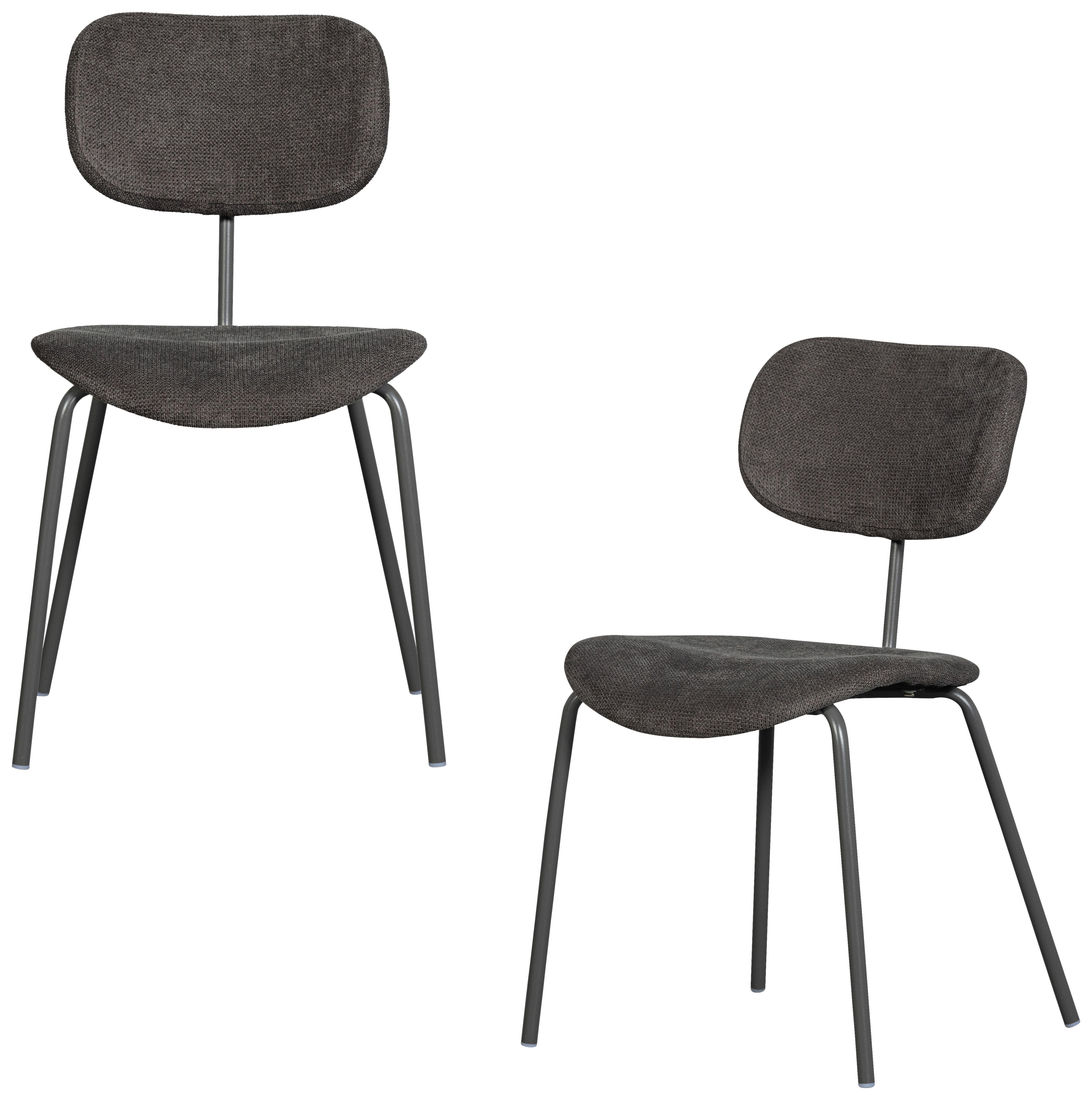 wohnli-moebel-suche-001883049801 Wohnli Möbelsuche - Stuhl-Set Link Braun/Grau B: 54cm