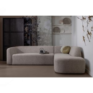 Ecksofa Sloping Naturfarben S: 274x225cm Textil Livetastic Möbel > Sofas & Couches > Wohnlandschaften > Ecksofas > XXL Ecksofas Braun
