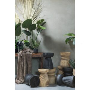 Hocker Borre Schwarz B: 28 cm Holz Livetastic Möbel > Sessel > Hocker Schwarz