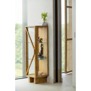 Vitrine Kella Naturfarben B: 40 cm Holz, Glas Livetastic Möbel > Schränke > Vitrinen Braun