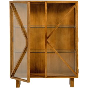 Vitrine Kella Naturfarben B: 100 cm Holz, Glas Livetastic Möbel > Schränke > Vitrinen Braun