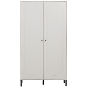 Drehtürenschrank Xina Grau Holz MID.YOU Möbel > Schränke > Kleiderschränke > Drehtürenschränke Grau