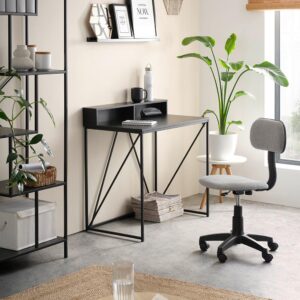 Schreibtisch in Schwarz Metall, Holzwerkstoff Based Möbel > Tische > Schreibtische > Schreibtische Schwarz