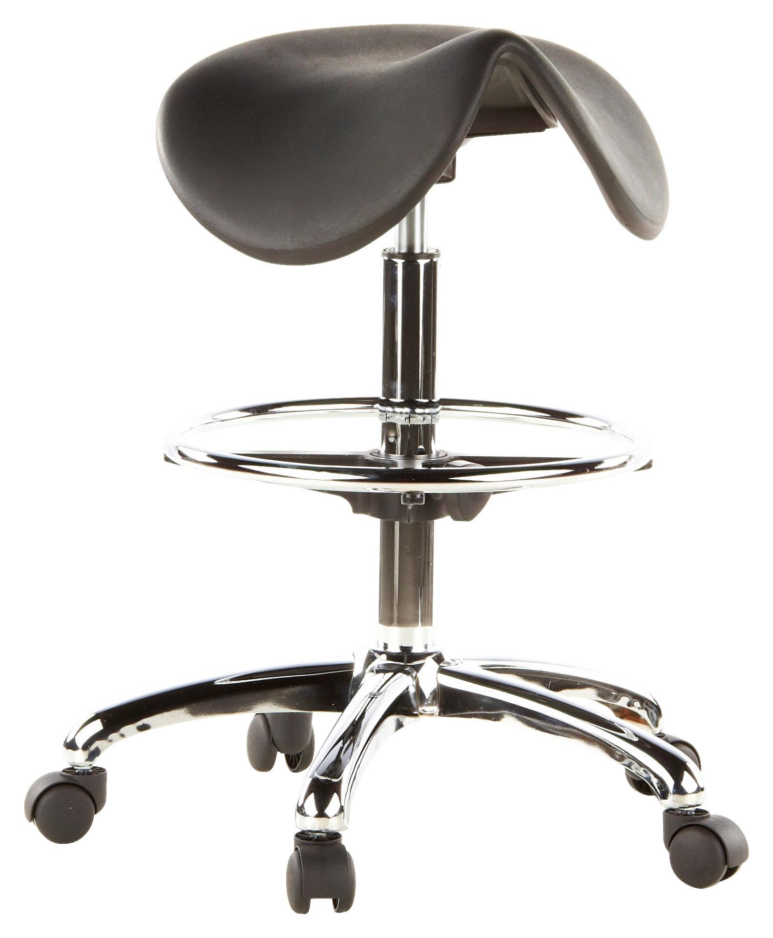 wohnli-moebel-suche-001918004901 Wohnli Möbelsuche - Bürohocker Top Work 13 Schwarz/Chromfarben