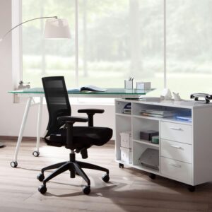 Drehstuhl Porto Base Schwarz Kunststoff, Textil MID.YOU Wohnzimmermöbel Schwarz