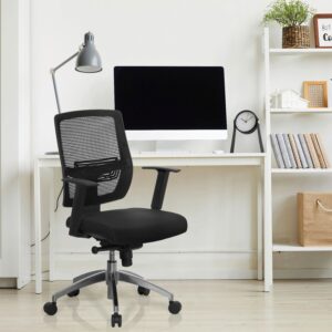 Drehstuhl Net Schwarz ca. 56x115x46cm Kunststoff, Textil MID.YOU Wohnzimmermöbel Schwarz