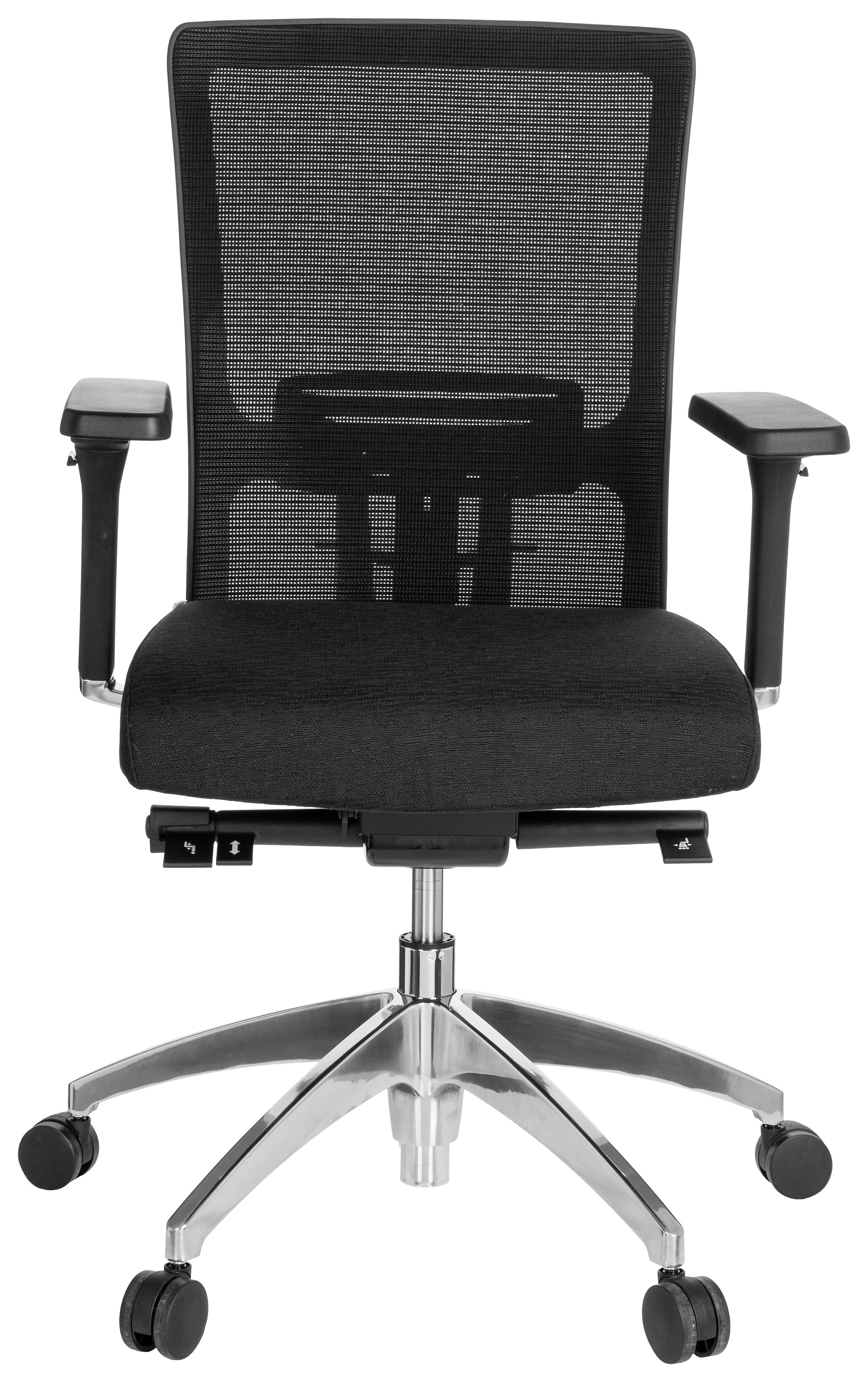 Drehstuhl Astra Base Schwarz ca. 57x113x52cm Kunststoff, Textil MID.YOU Wohnzimmermöbel Schwarz