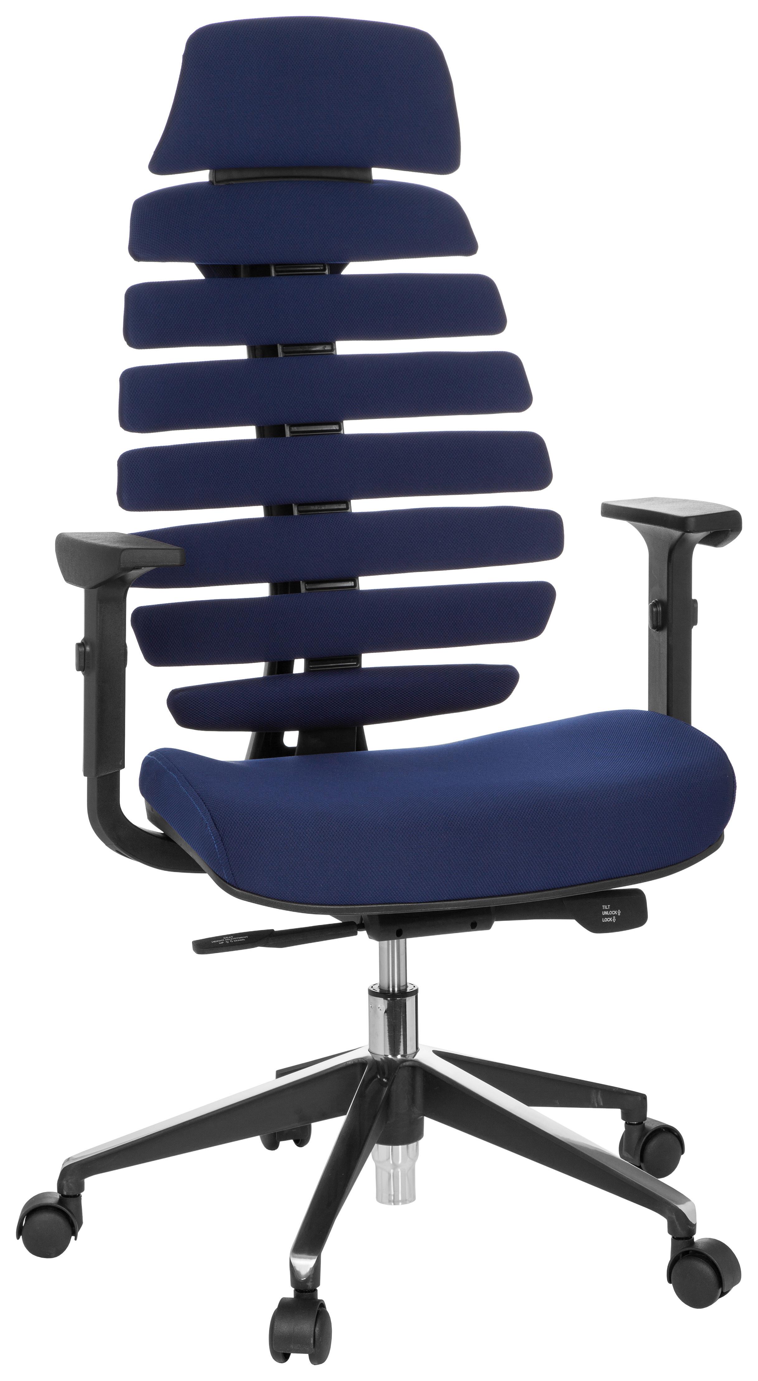wohnli-moebel-suche-001918015602 Wohnli Möbelsuche - Drehstuhl Ergo Line II Pro Blau/Schwarz ca. 65x131x53cm