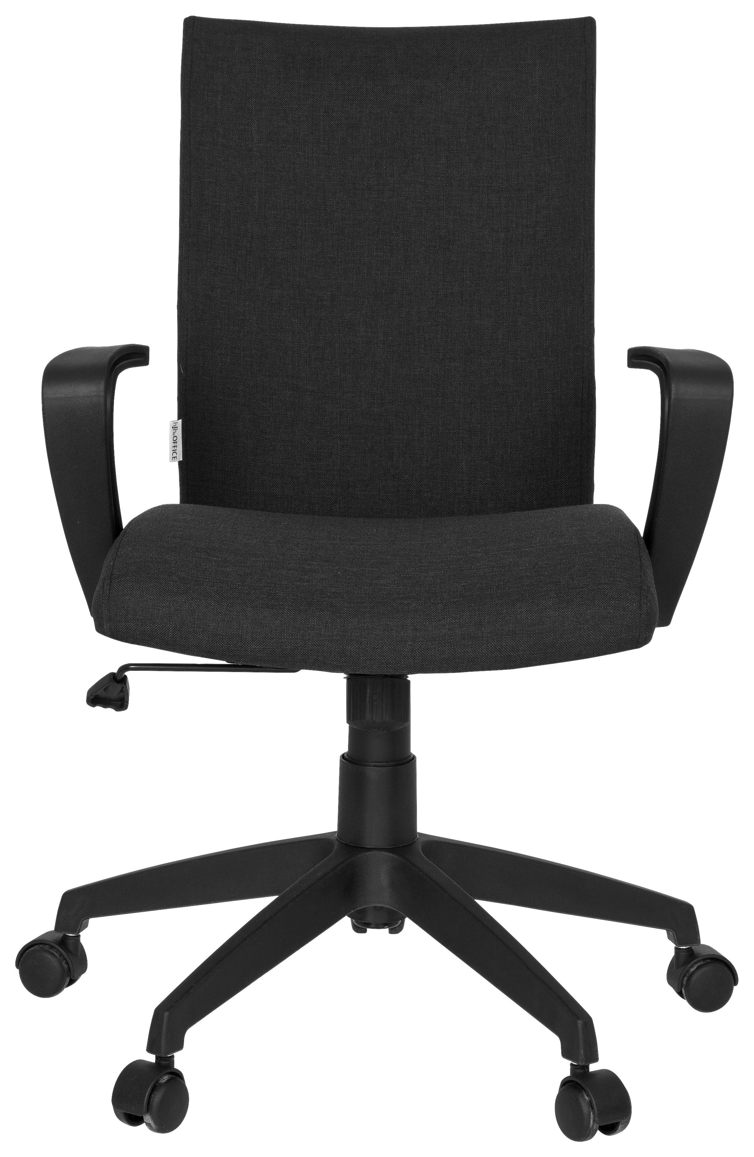 Drehstuhl Soft Schwarz ca. 54x104x44cm Kunststoff, Textil MID.YOU Wohnzimmermöbel Schwarz