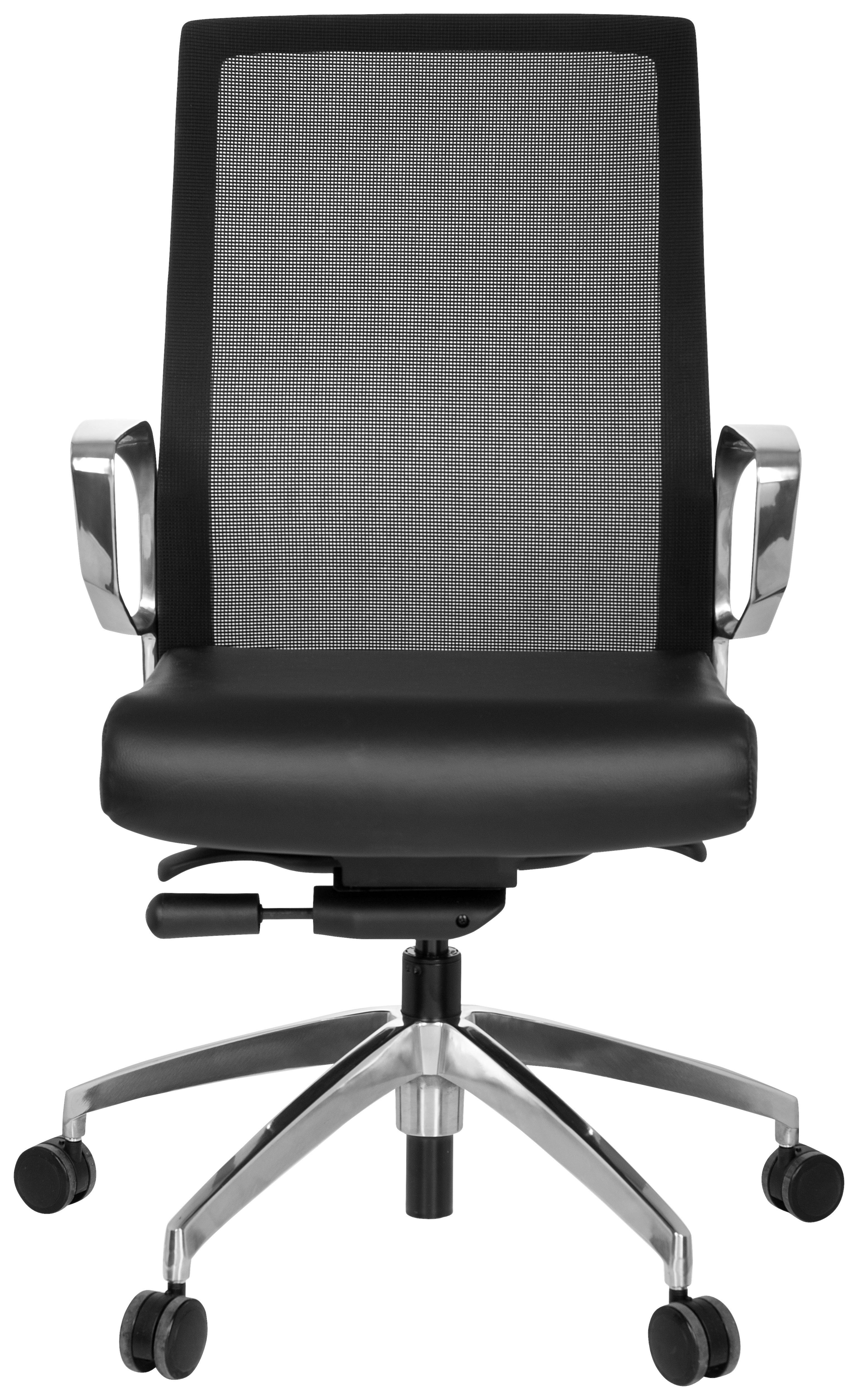 Drehstuhl Provider Net Schwarz ca. 57x110x50cm Kunststoff, Textil MID.YOU Wohnzimmermöbel Schwarz