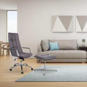 wohnli-moebel-suche-001918019801-1 Bürohocker Saranto Grau Metall, Textil MID.YOU Möbel > Sessel > Hocker Grau