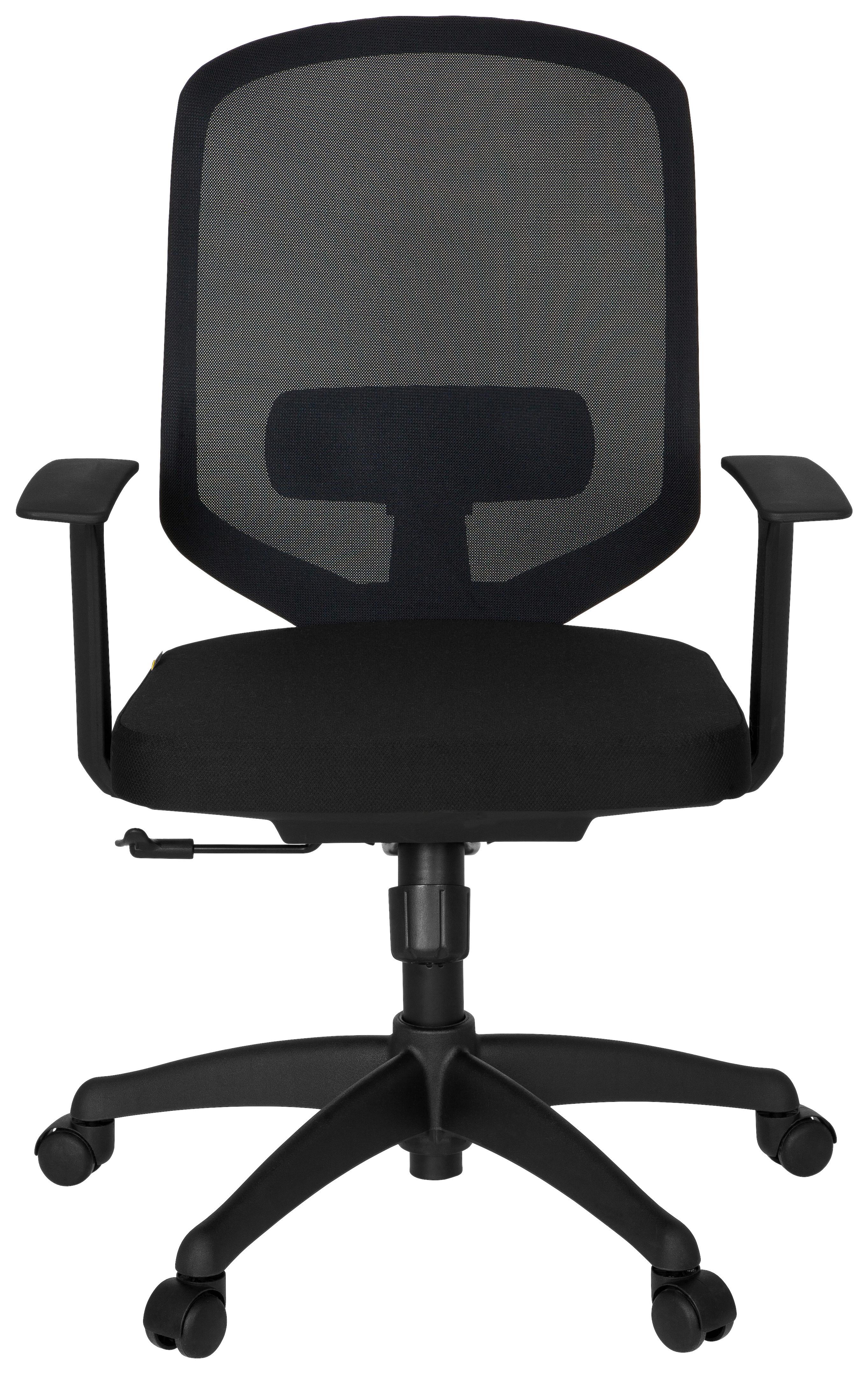 Drehstuhl Delight Schwarz ca. 56x105x44cm Kunststoff, Textil MID.YOU Wohnzimmermöbel Schwarz