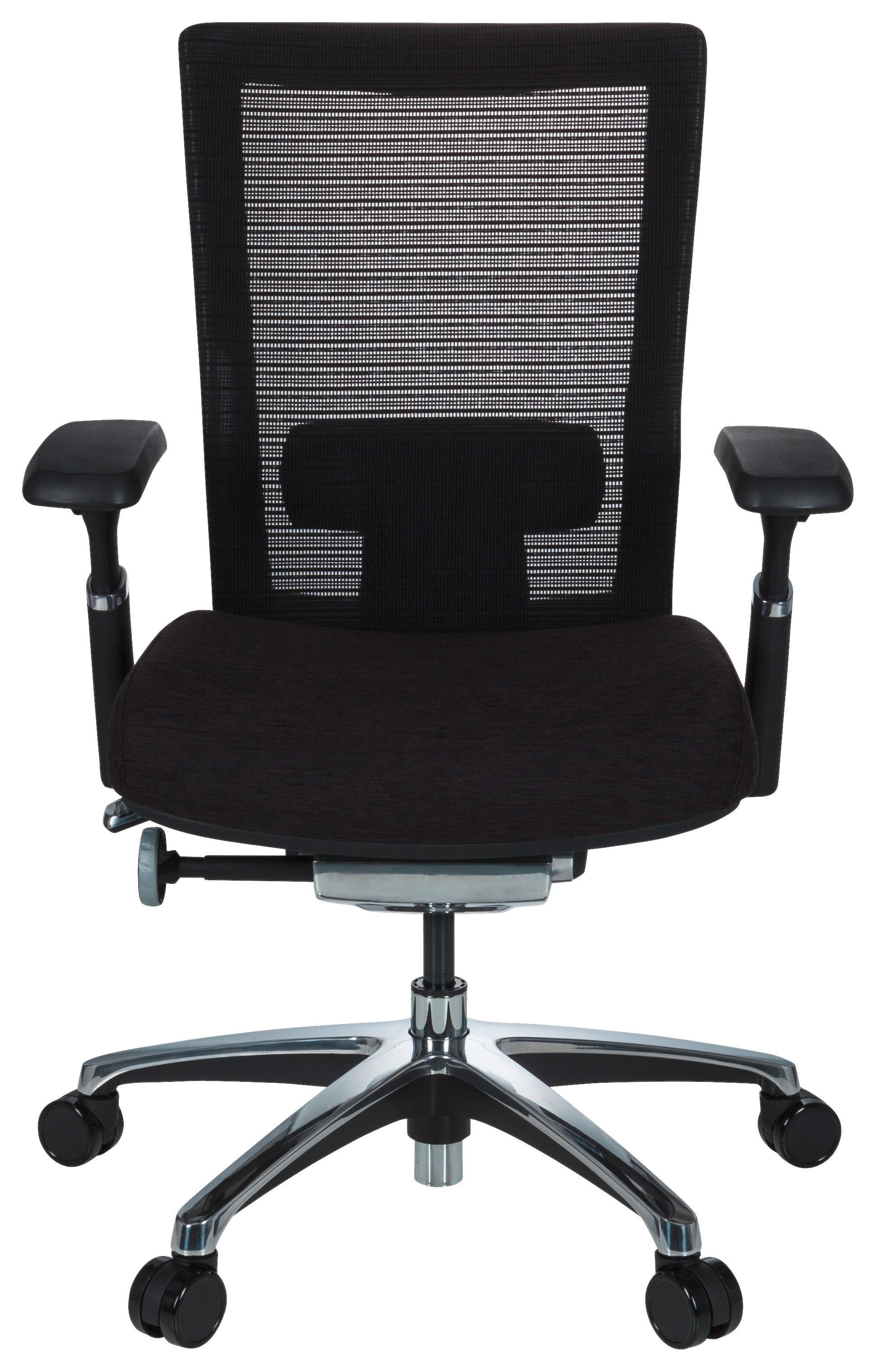 Drehstuhl Nova Pro Alu Schwarz ca. 65x101x60cm Kunststoff, Textil MID.YOU Wohnzimmermöbel Schwarz