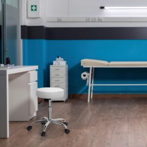 Bürohocker Operator II Chromfarben/Weiß Textil MID.YOU Möbel > Sessel > Hocker Weiß