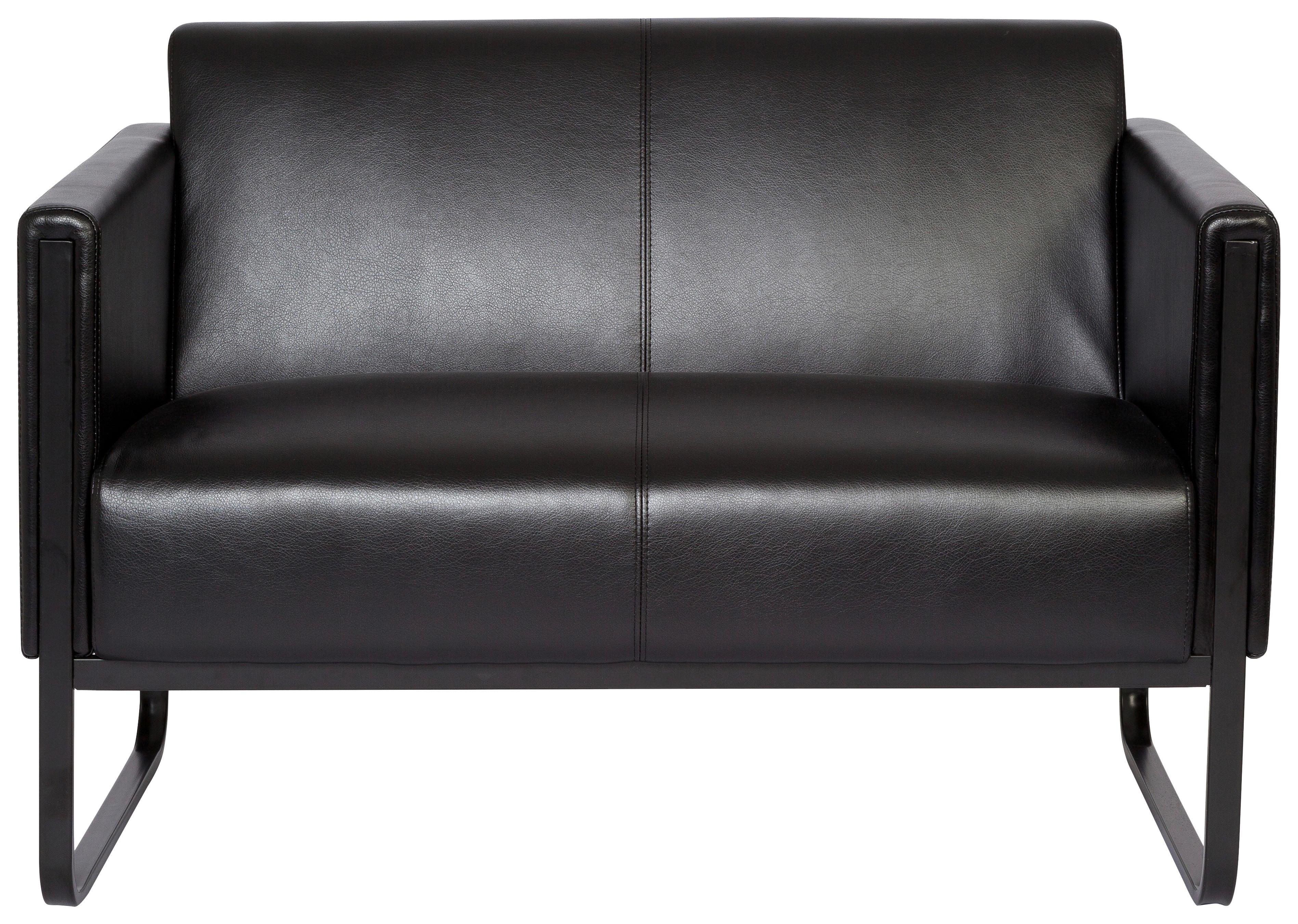 Wohnli Möbelsuche - 2-Sitzer-Sofa Bali Black Schwraz Lederlook