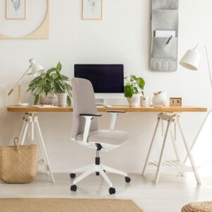 Drehstuhl Nestora Beige/Weiß Textil MID.YOU Wohnzimmermöbel Beige