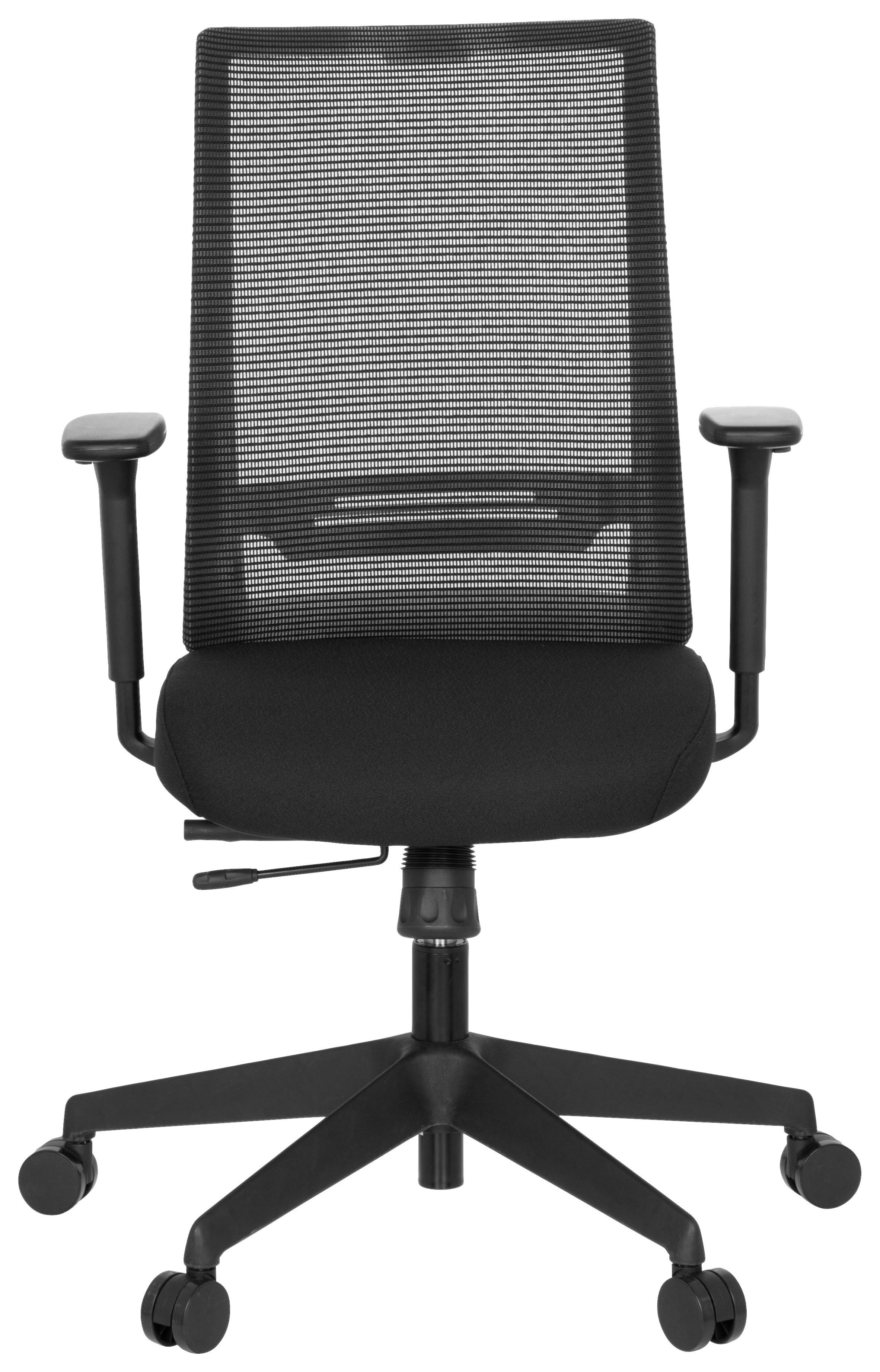 Drehstuhl Coniston Schwarz Kunststoff, Textil MID.YOU Möbel > Stühle > Bürostühle > Bürostühle ergonomisch Schwarz