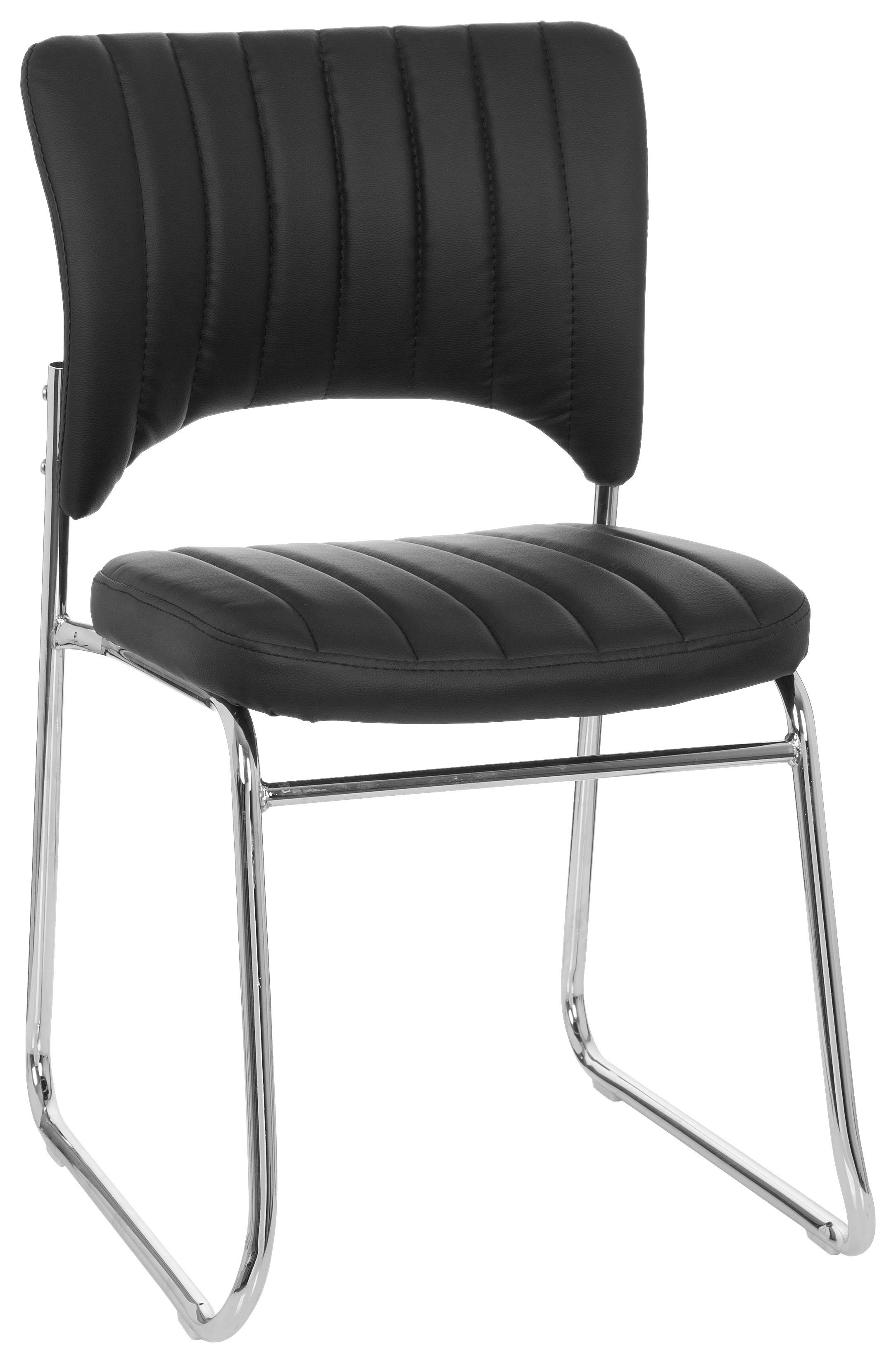 Wohnli Möbelsuche - Besucherstuhl Caspi V Schwarz ca. 44x82x52cm