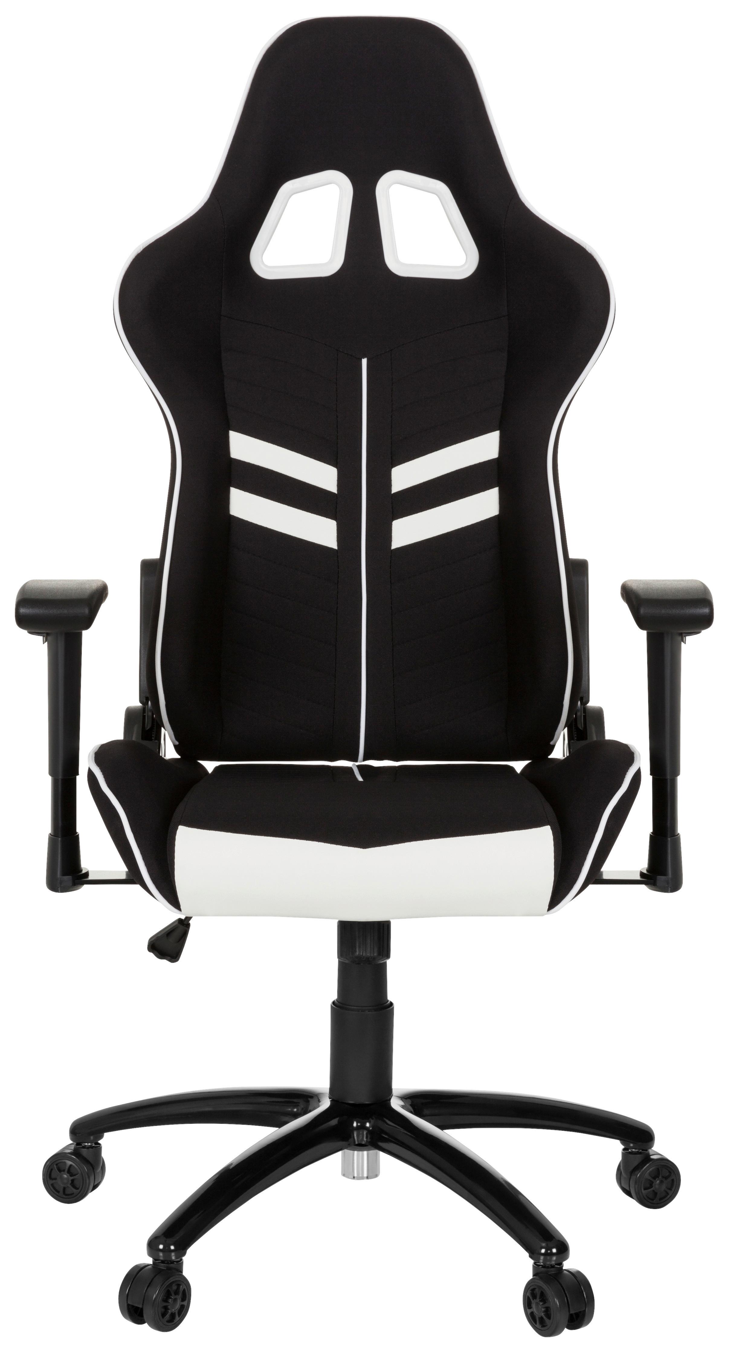 Gamingstuhl League Pro I Schwarz/Weiß Kunststoff, Textil MID.YOU Möbel > Stühle > Bürostühle > Bürostühle ergonomisch Schwarz