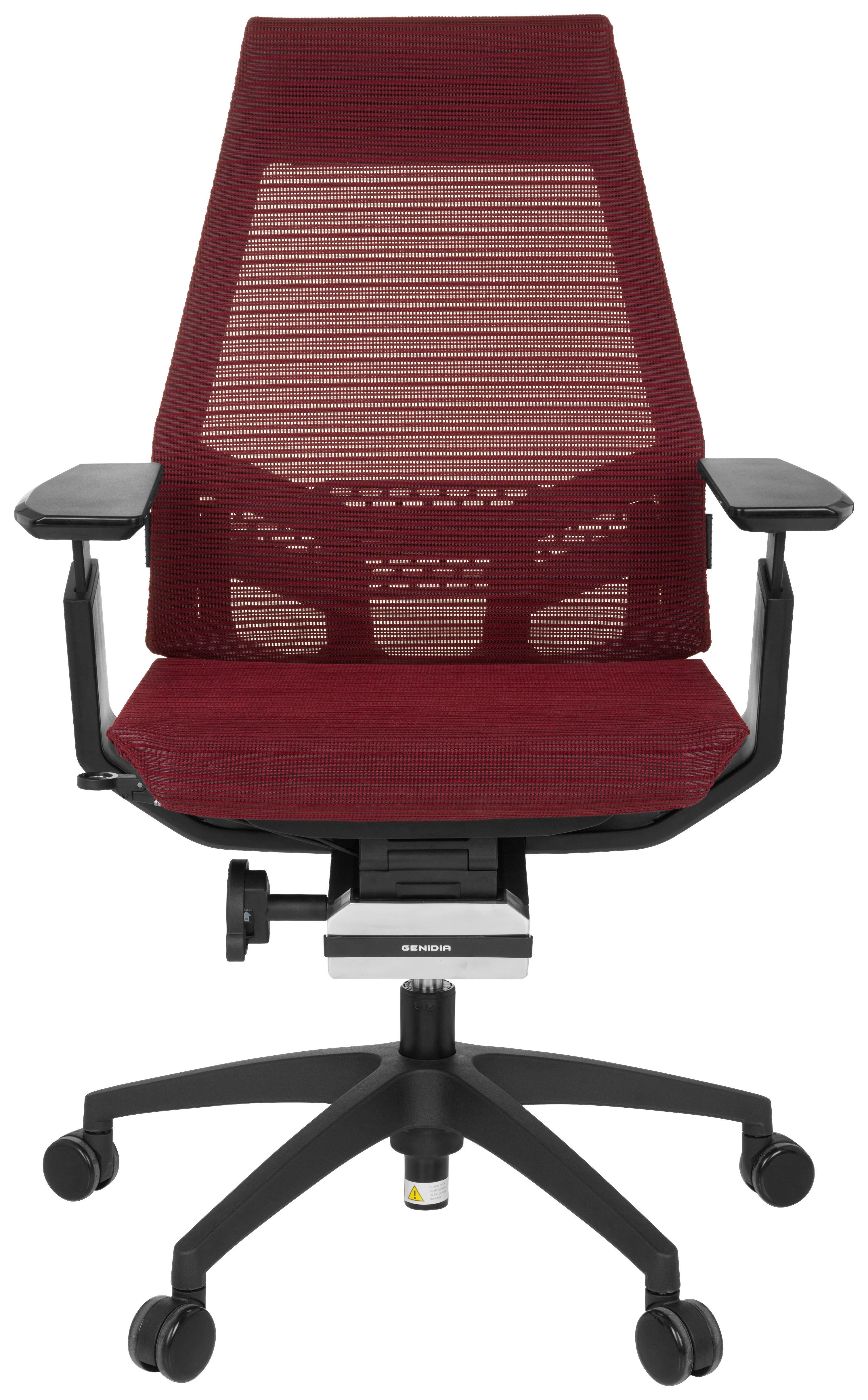 Drehstuhl Gendia Smart Black Schwarz/Weinrot Kunststoff, Textil MID.YOU Möbel > Stühle > Bürostühle > Bürostühle ergonomisch Schwarz
