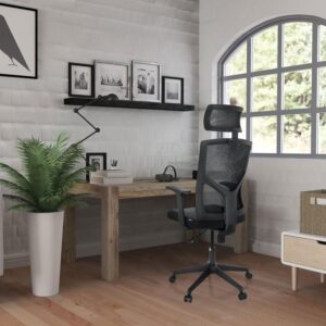 Drehstuhl Breton ca. 68x131 cm Schwarz Textil MID.YOU Wohnzimmermöbel Schwarz