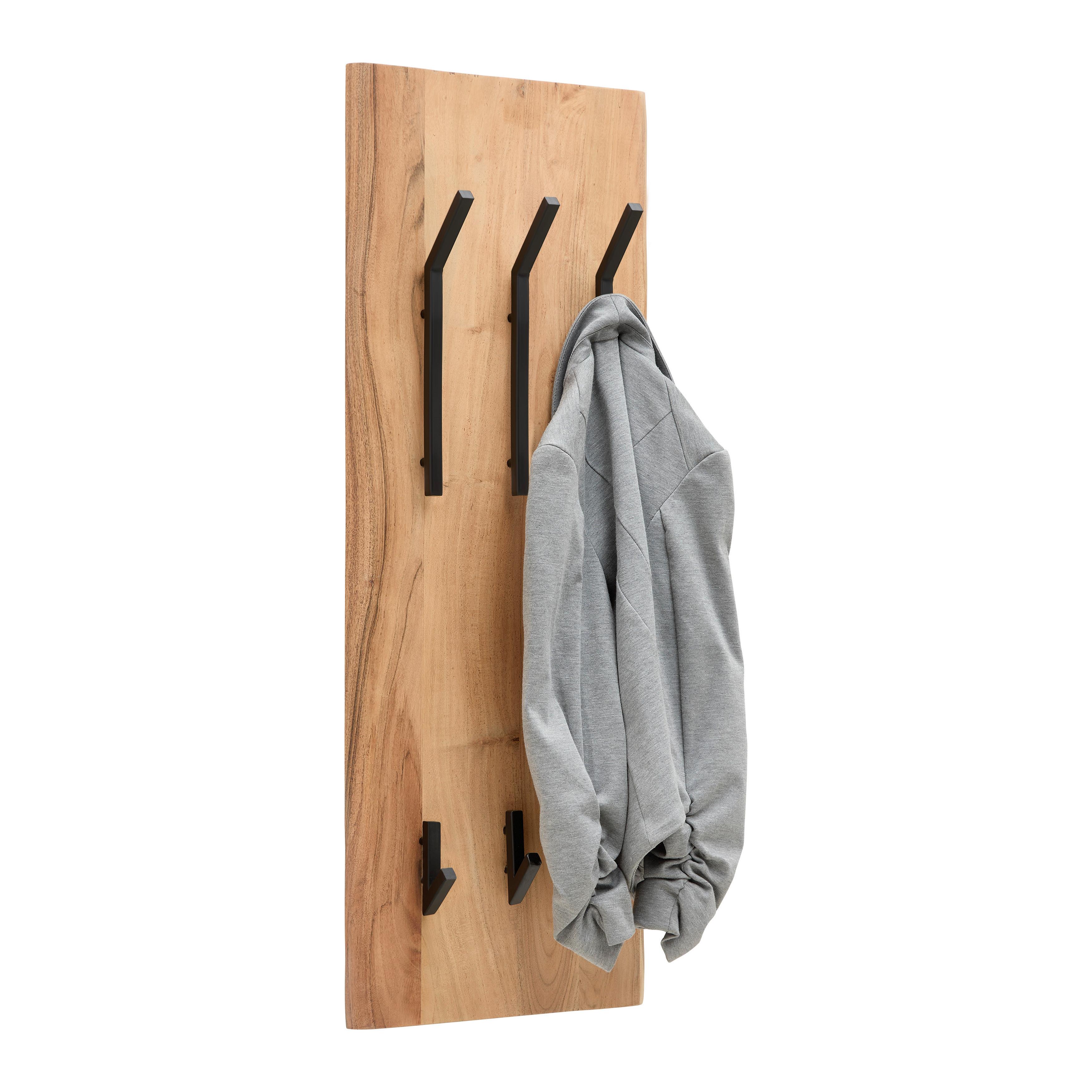 wohnli-moebel-suche-001931054701 Wohnli Möbelsuche - Wandgarderobe Rivera 6 Schwarz/Akaziefarben