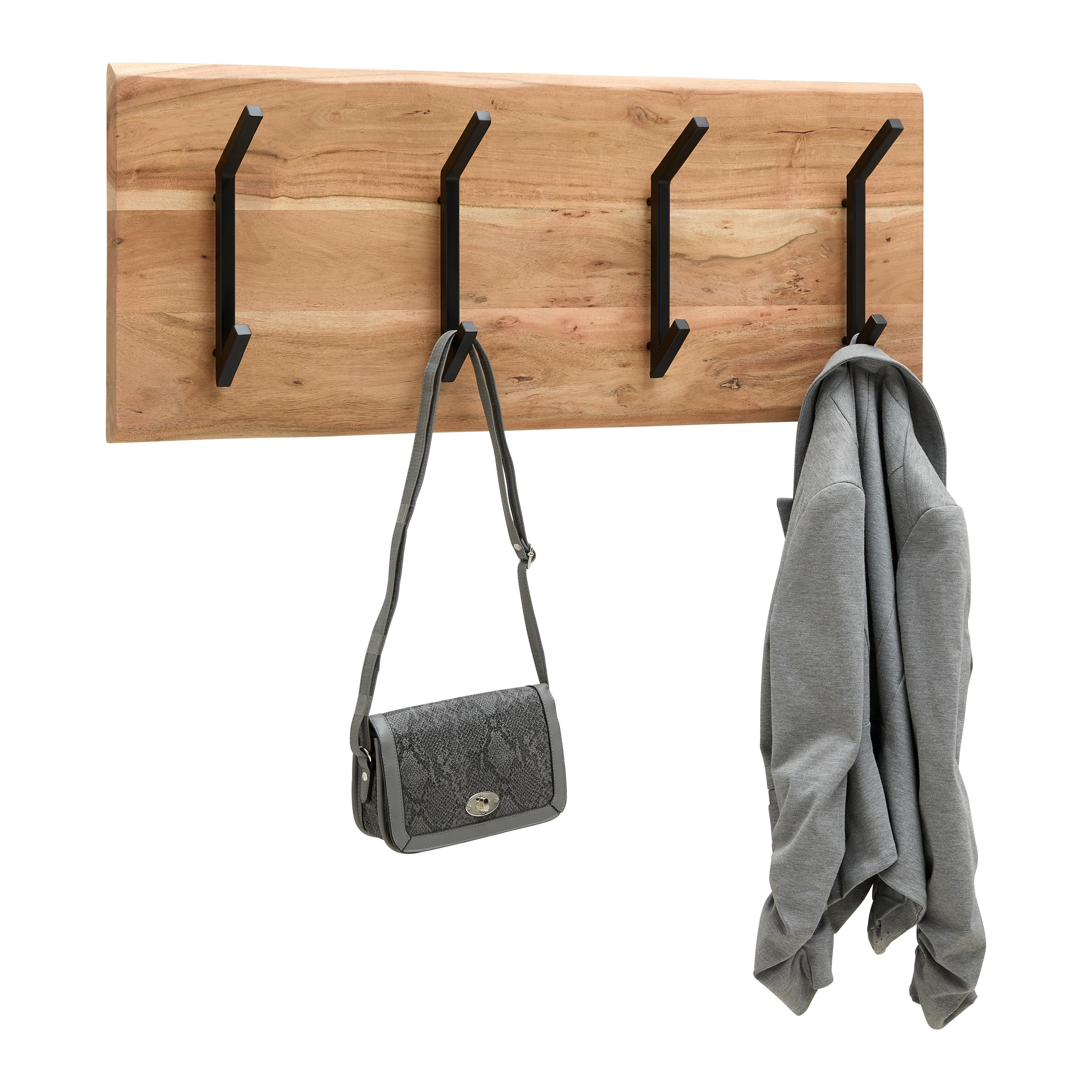 wohnli-moebel-suche-001931054702 Wohnli Möbelsuche - Wandgarderobe Rivera 4 Schwarz/Akaziefarben