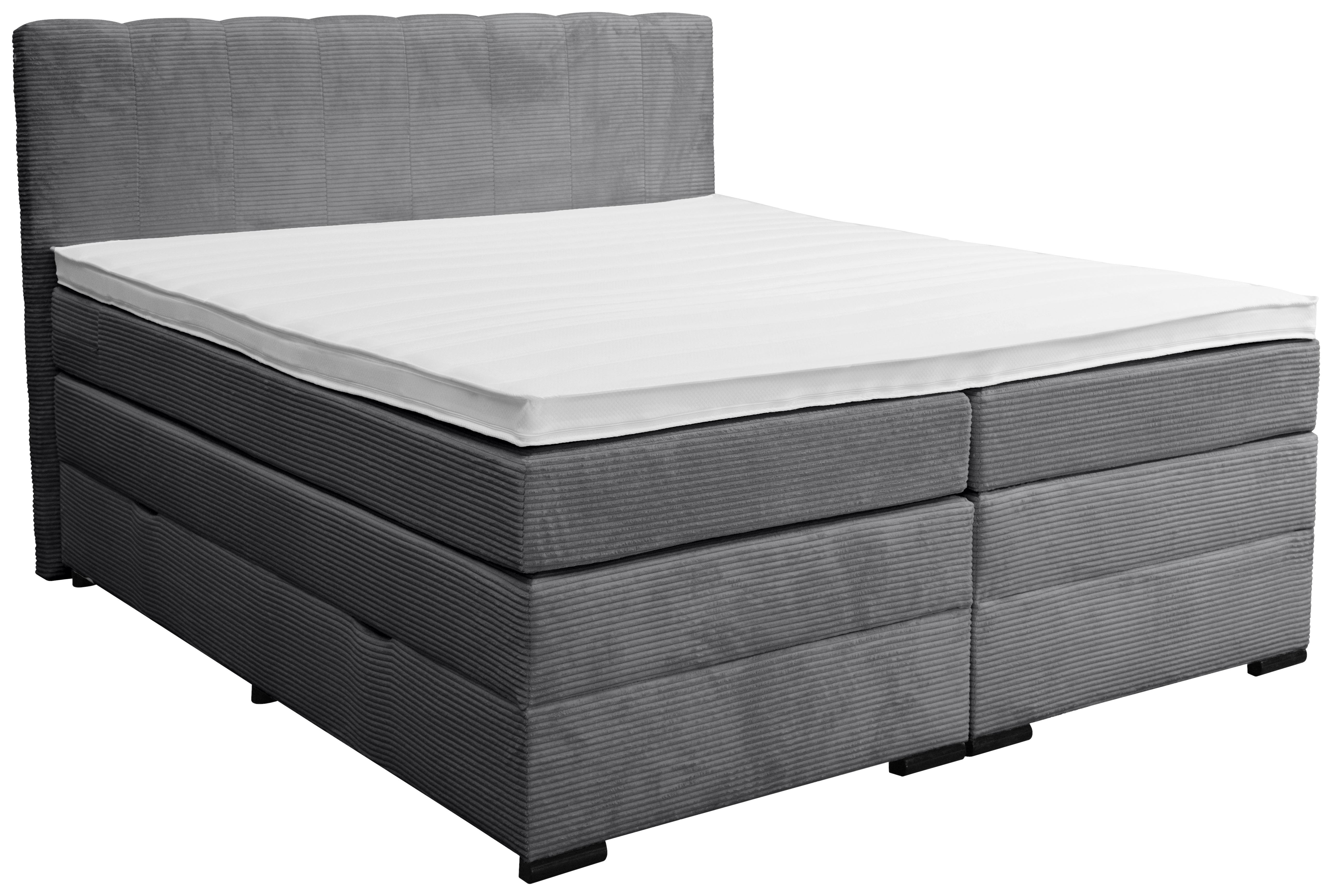 wohnli-moebel-suche-001933000316 Wohnli Möbelsuche - Boxspringbett Malaga ohne Fußteil Grau ca. 160x200cm