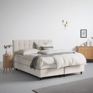 wohnli-moebel-suche-001933005008-1 Boxspringbett Primo Beige ca. 160x200cm Holzwerkstoff Premium Living Möbel > Betten > Boxspringbetten Beige
