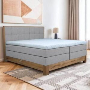 wohnli-moebel-suche-001933005504-1 Boxspringbett Cloud Hellgrau ca. 160x200cm Holz, Textil, Holzwerkstoff Premium Living Möbel > Betten > Boxspringbetten Grau