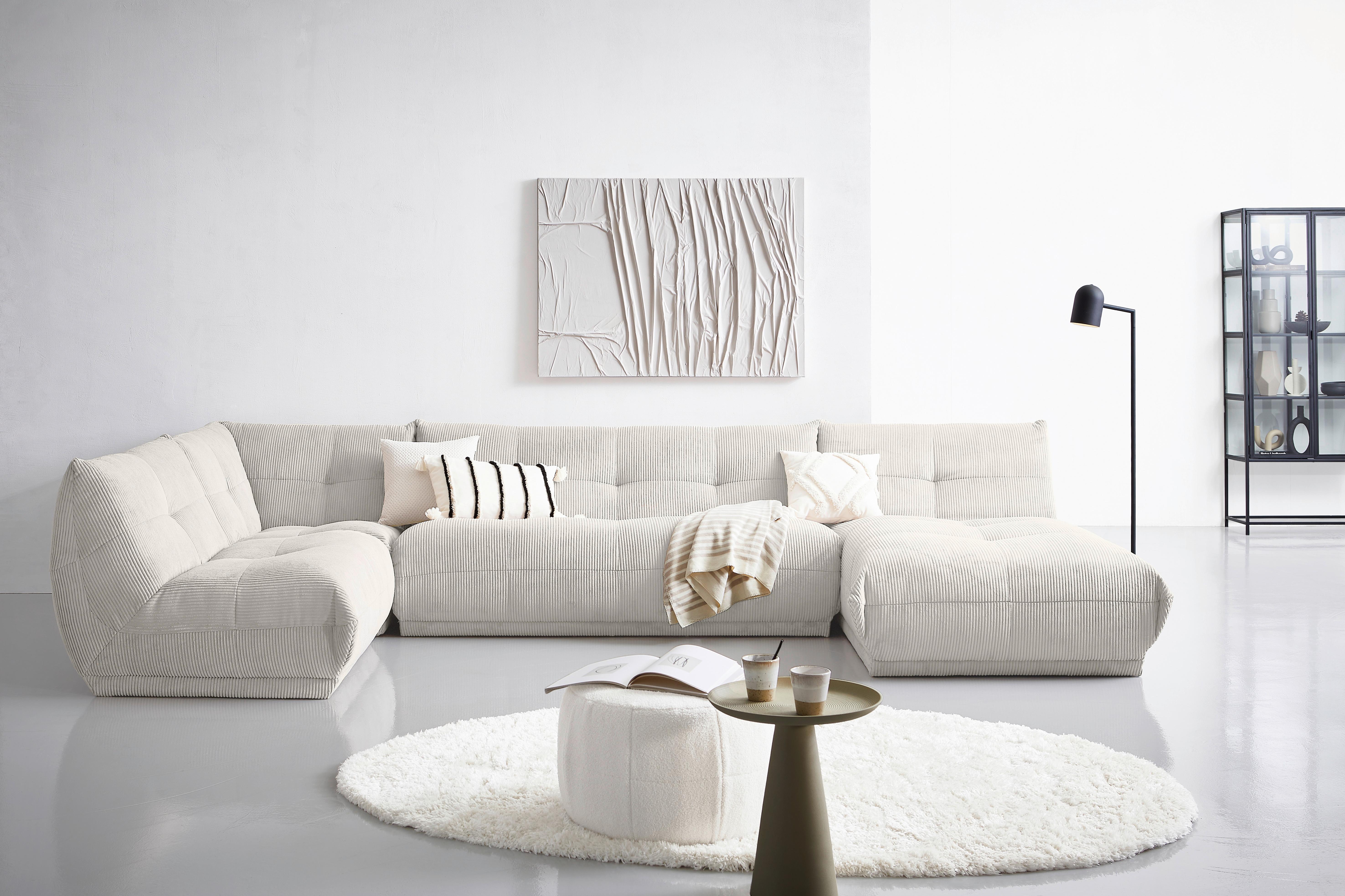 Modul Sofaelement Giselle Weiß Textil Livetastic Möbel > Sofas & Couches > Sofas Weiß