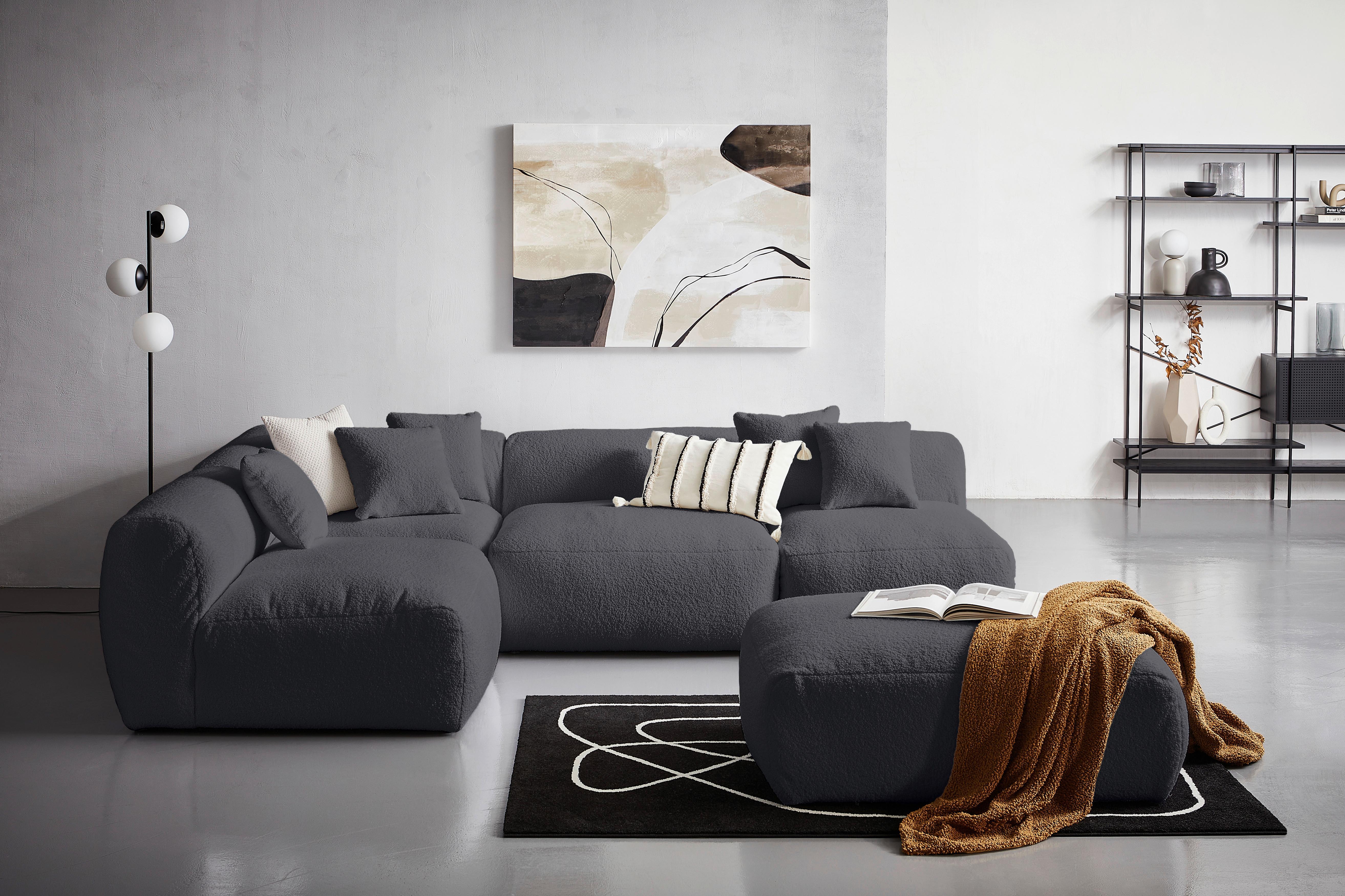 Modul Sofaelement Bloom Dunkelgrau Textil Livetastic Möbel > Sofas & Couches > Sofas Grau