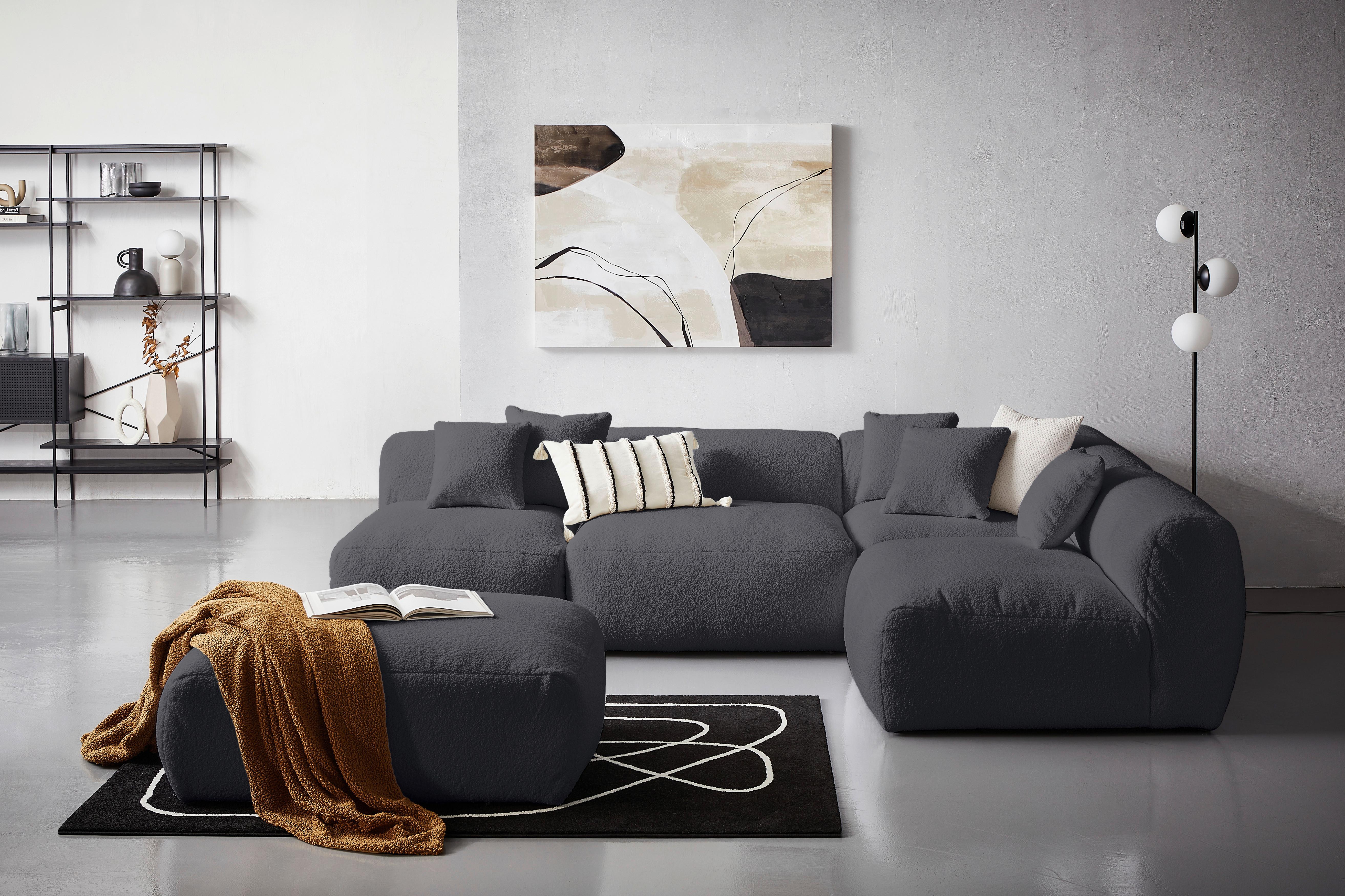Modul Sofaelement Bloom Dunkelgrau Textil Livetastic Möbel > Sofas & Couches > Sofas Grau