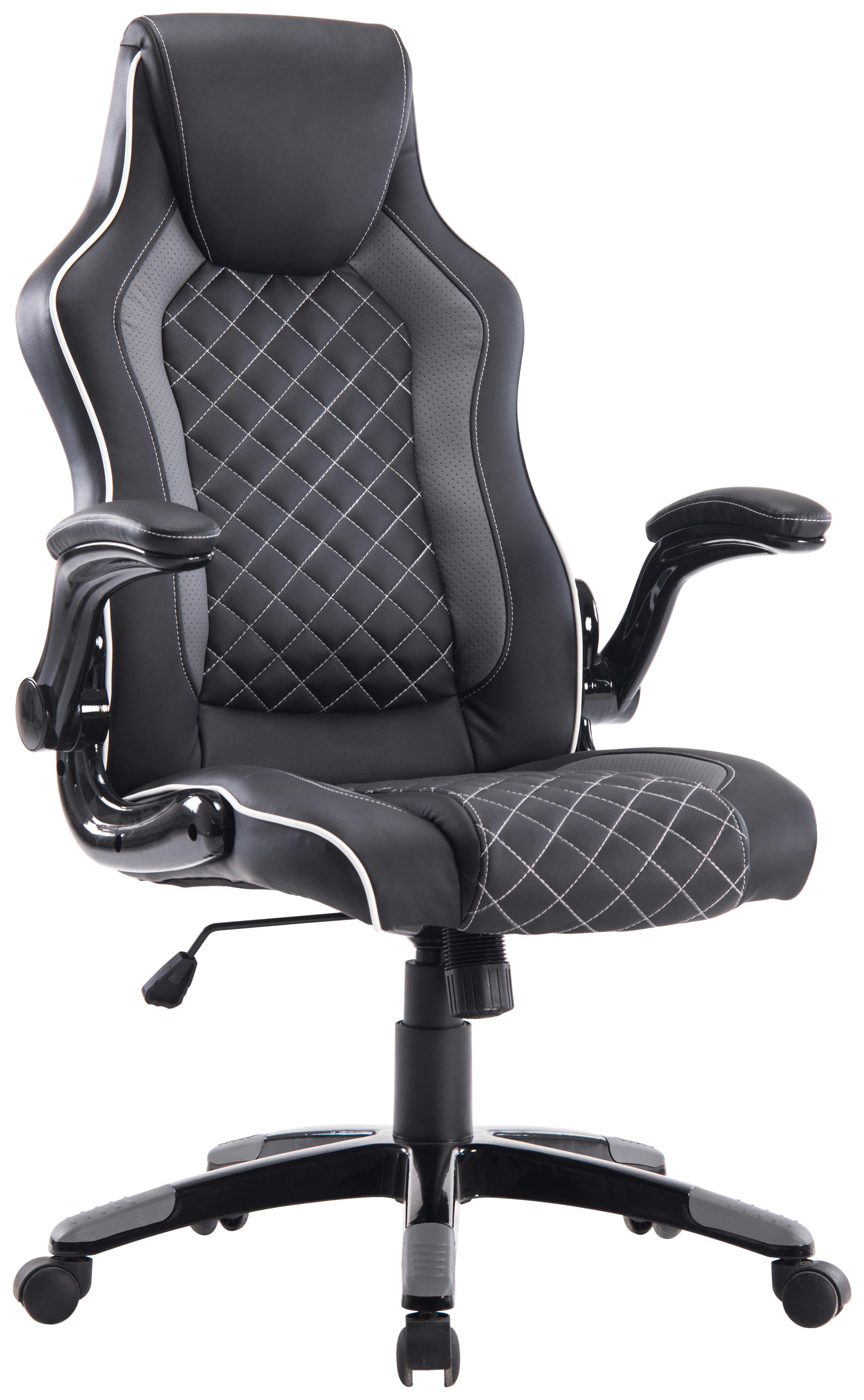 wohnli-moebel-suche-001998004201 Wohnli Möbelsuche - Chefsessel Regina Grau/Schwarz Lederlook
