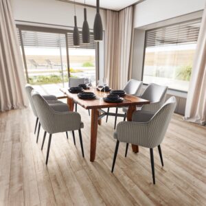 Esstisch Jasper Akaziefarben/ Grau Echtholz ca. 160/90/75 cm Holz, Metall Bessagi Home Möbel > Tische > Esstische > Esstische Holz Grau