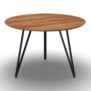 wohnli-moebel-suche-002014019001-1 Esstisch rund Malmo in Holz Akazie massiv Ø ca. 120 cm Holz, Metall Bessagi Home Möbel > Tische > Esstische > Esstische Holz Braun