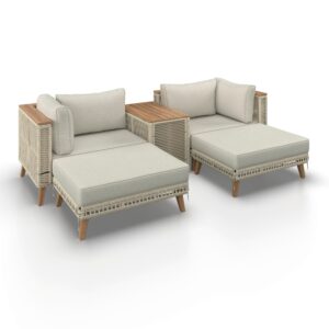 wohnli-moebel-suche-002014019201-1 Loungegarnitur Marilou Creme/ Hellgr Outdoorstoff/Kunststoff Holz, Metall, Kunststoff, Textil Bessagi Garden Garten & Outdoor > Loungemöbel > Loungegarnituren Weiß