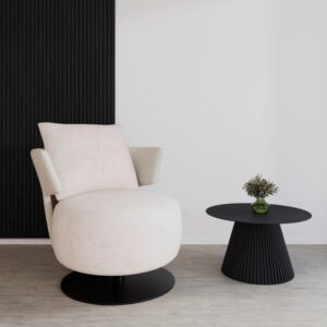 Relaxsessel Nora Beige Webstoff Holz, Metall, Textil Bessagi Home Wohnzimmermöbel Beige