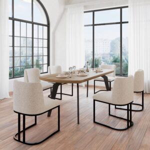 wohnli-moebel-suche-002026003001-1 Stuhl Liara Hellgrau Webstoff Gepolstert Holz, Metall, Textil Bessagi Home Möbel > Stühle > Esszimmerstühle > Holzstühle Grau