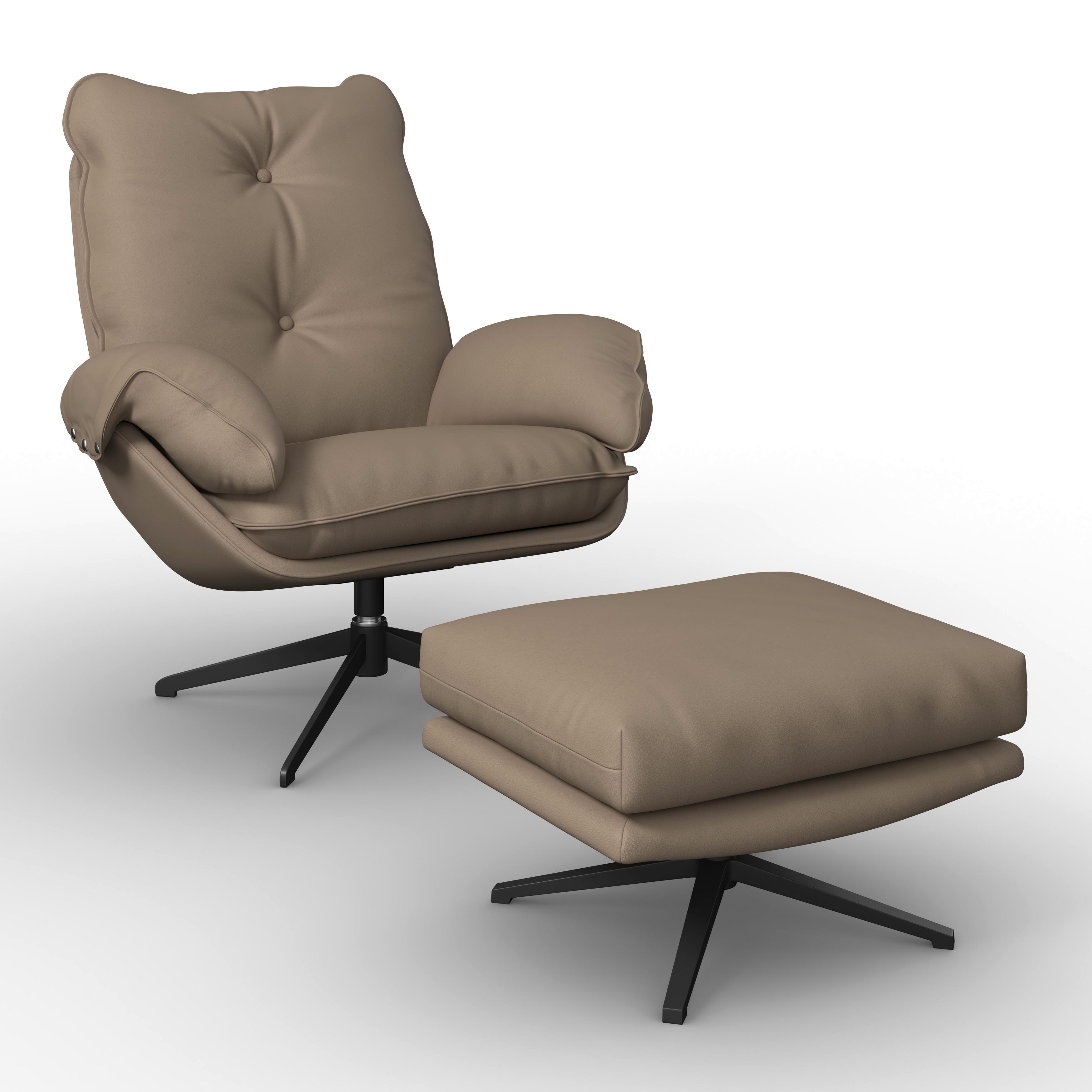 wohnli-moebel-suche-002026003802 Wohnli Möbelsuche - Sessel Andrea Lederlook Braun Drehbar