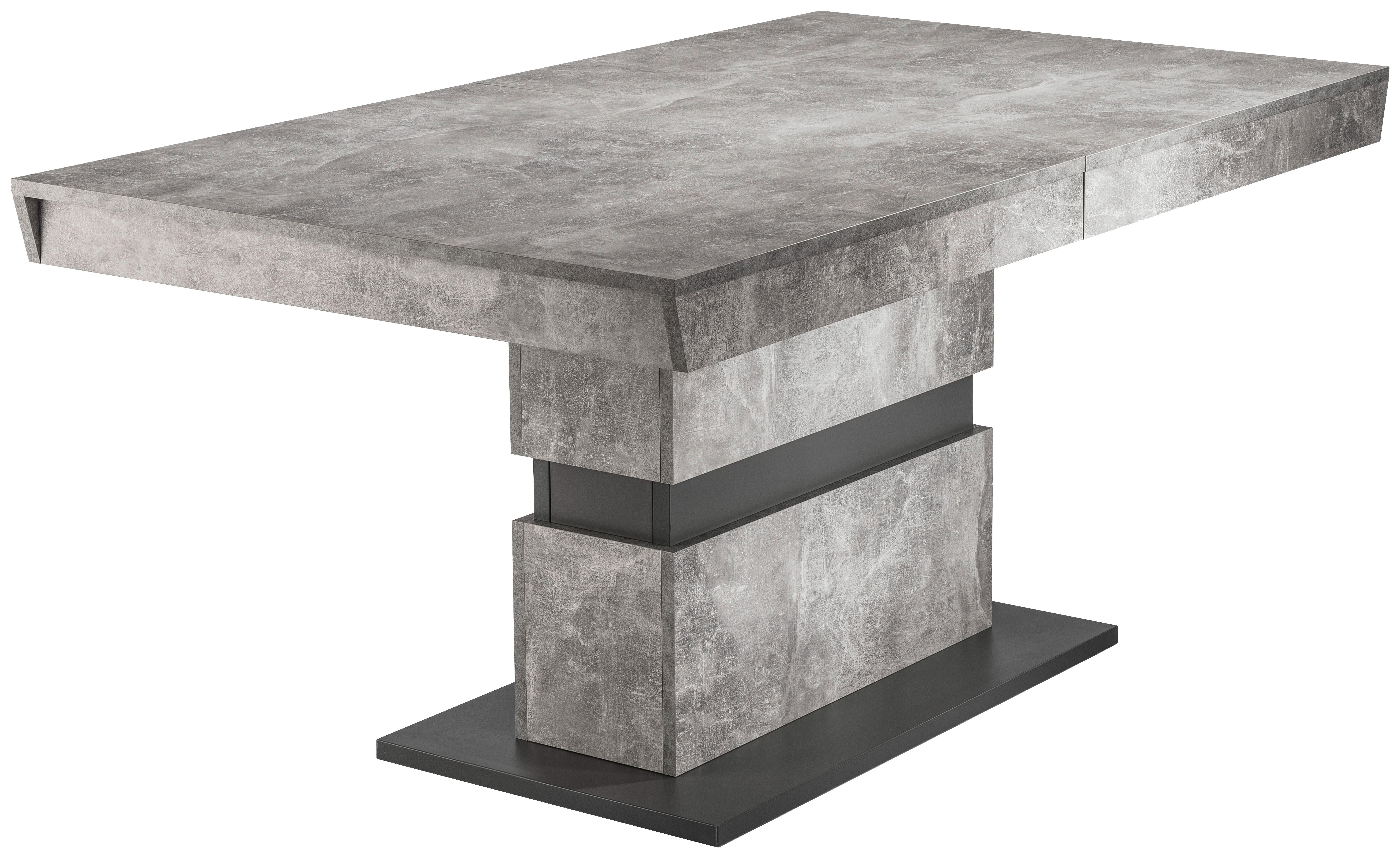 wohnli-moebel-suche-002047001602 Wohnli Möbelsuche - Esstisch ausziehbar Matthew 160-215x90 cm Grau Betonoptik