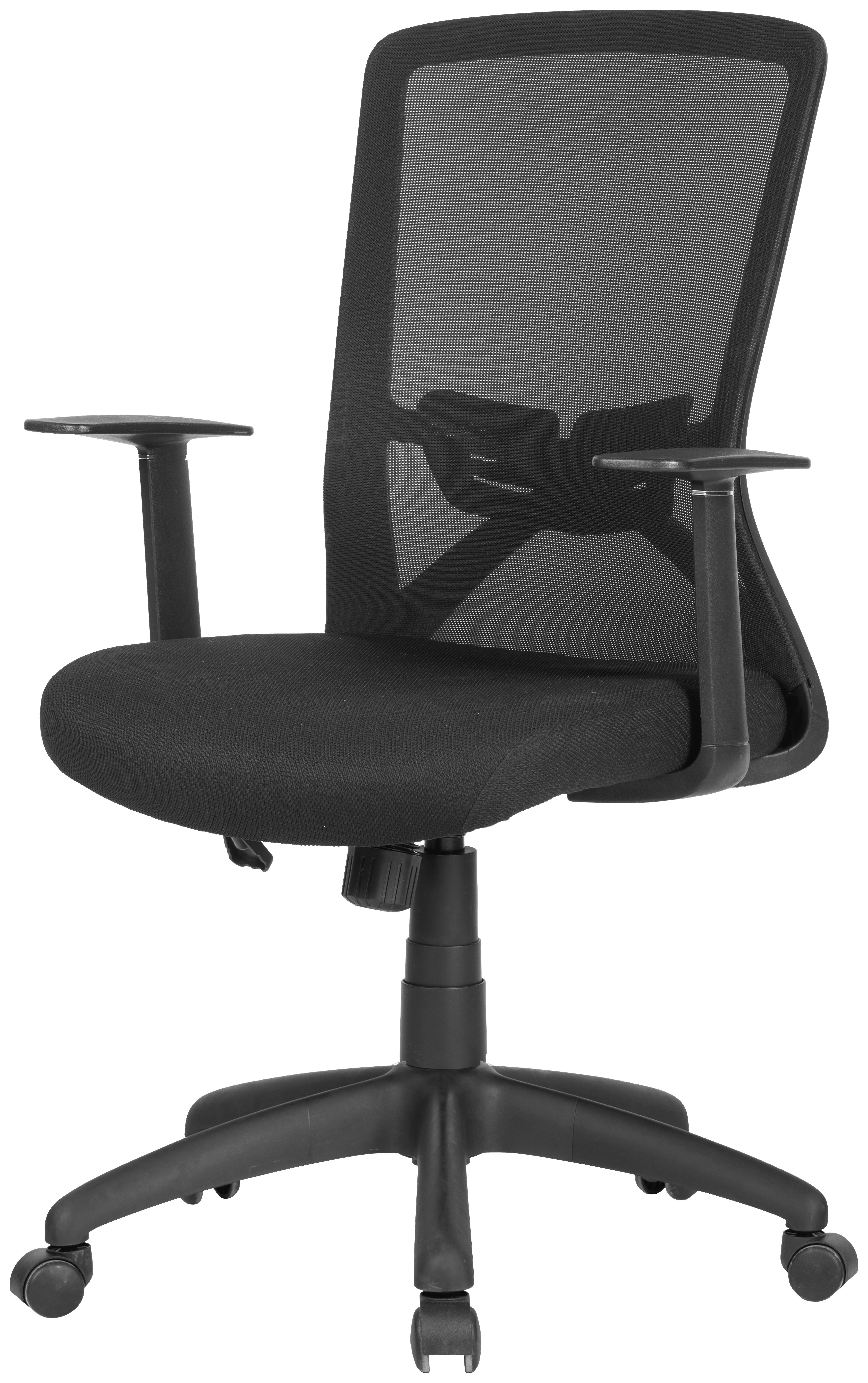 Drehstuhl Long Schwarz Kunststoff MID.YOU Möbel > Stühle > Bürostühle > Bürostühle ergonomisch Schwarz