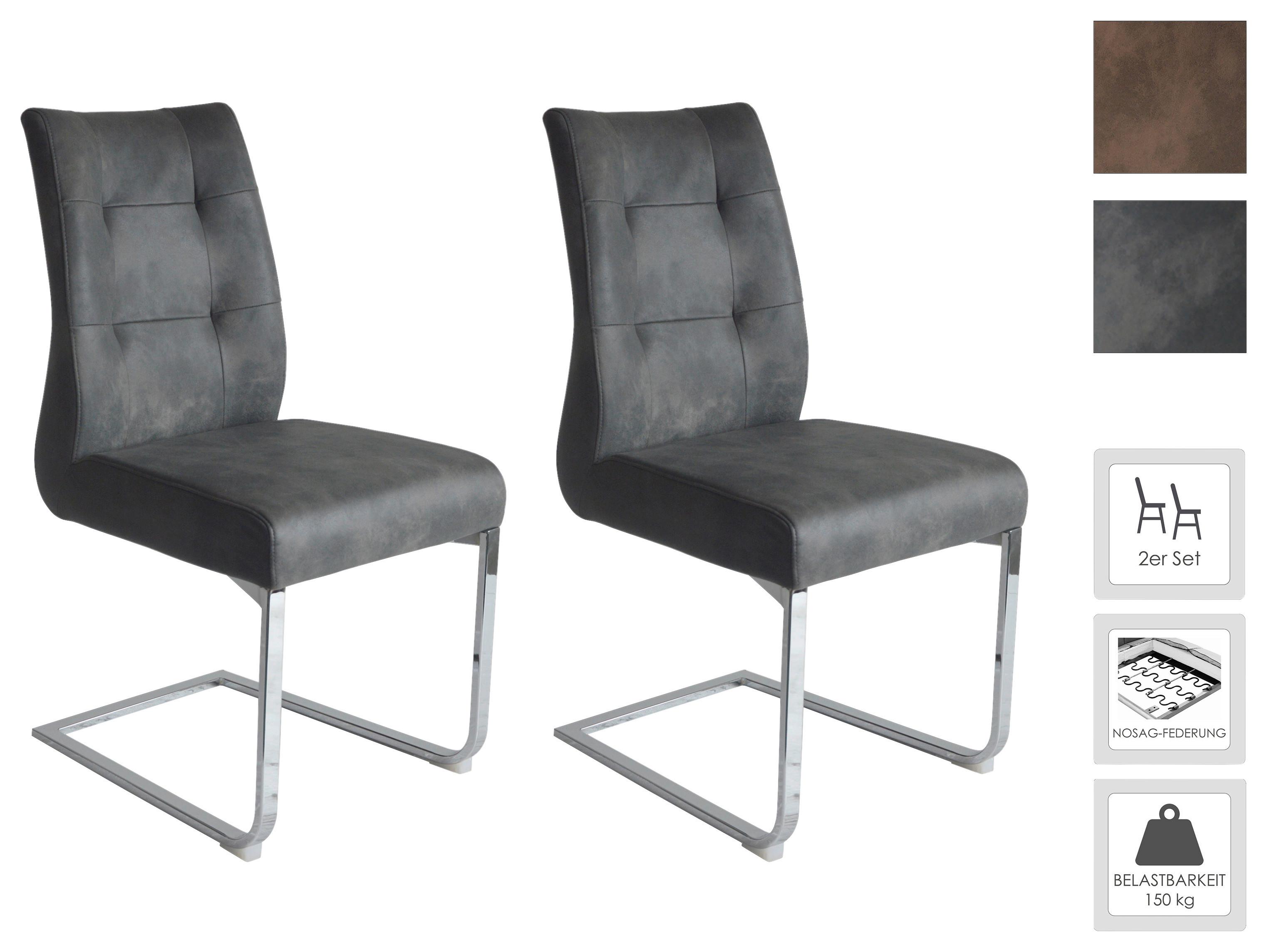 wohnli-moebel-suche-002047012601 Wohnli Möbelsuche - Schwingstuhl-Set MARLEN XXL Anthrazit