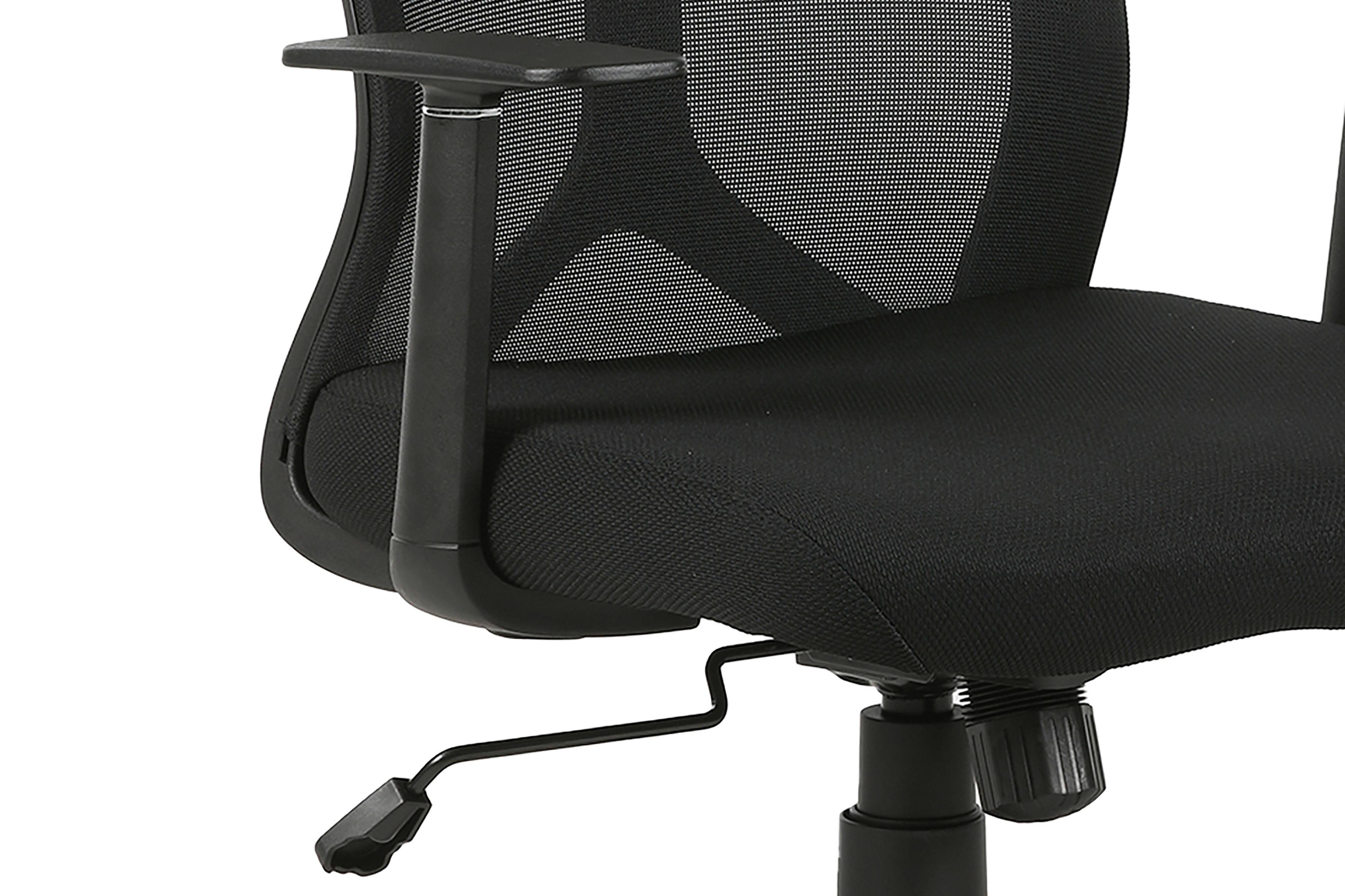 Drehstuhl Bone Schwarz Kunststoff, Textil MID.YOU Möbel > Stühle > Bürostühle > Bürostühle ergonomisch Schwarz